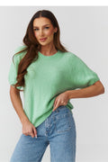 Pull Aurélise manches au coude vert