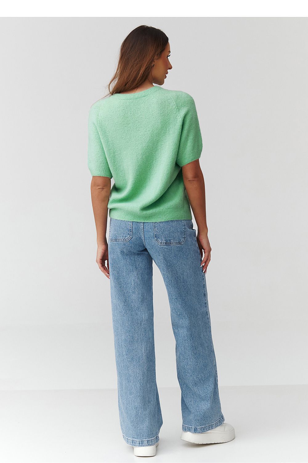 Pull Aurélise manches au coude vert