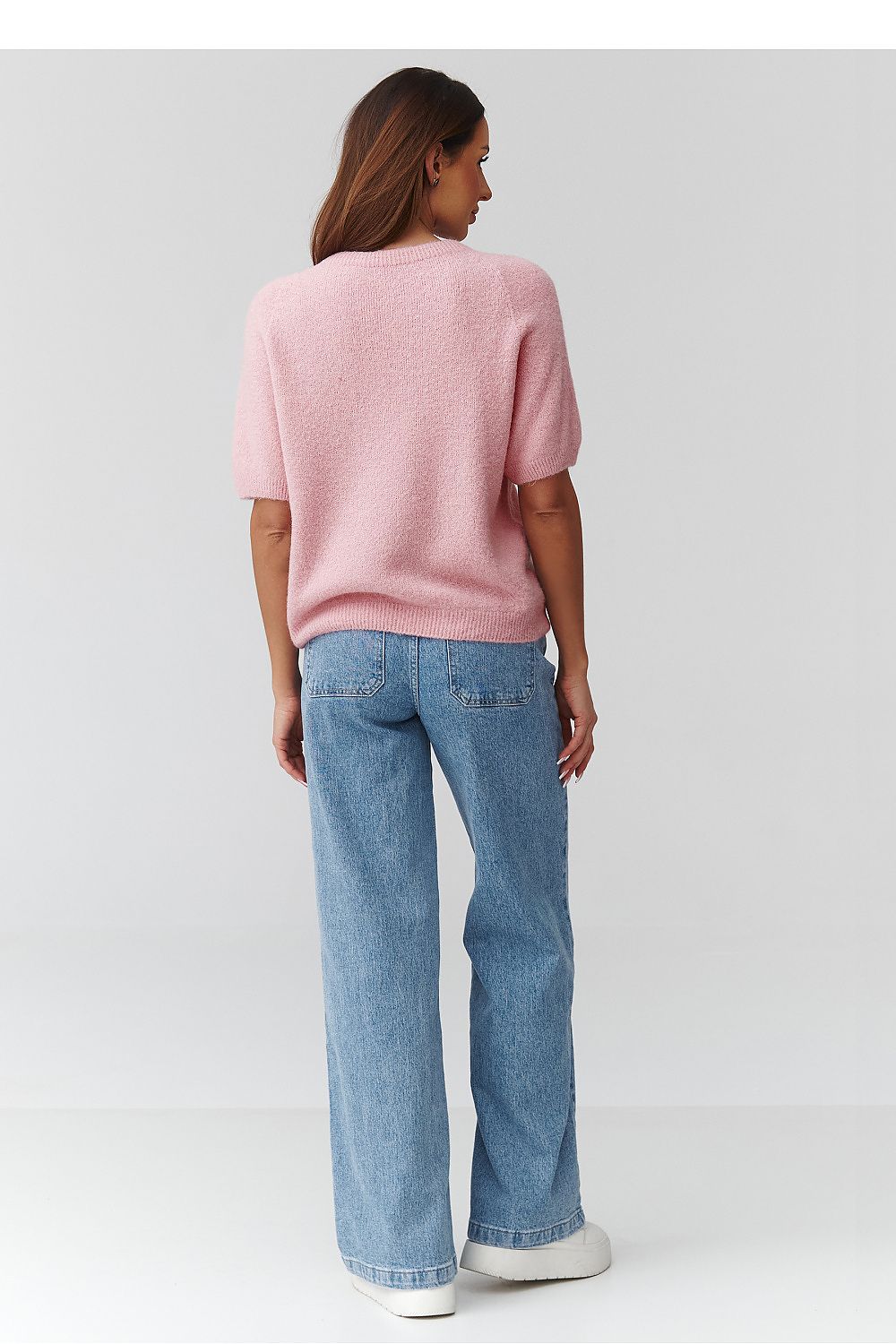 Pull Aurélise manches au coude rose