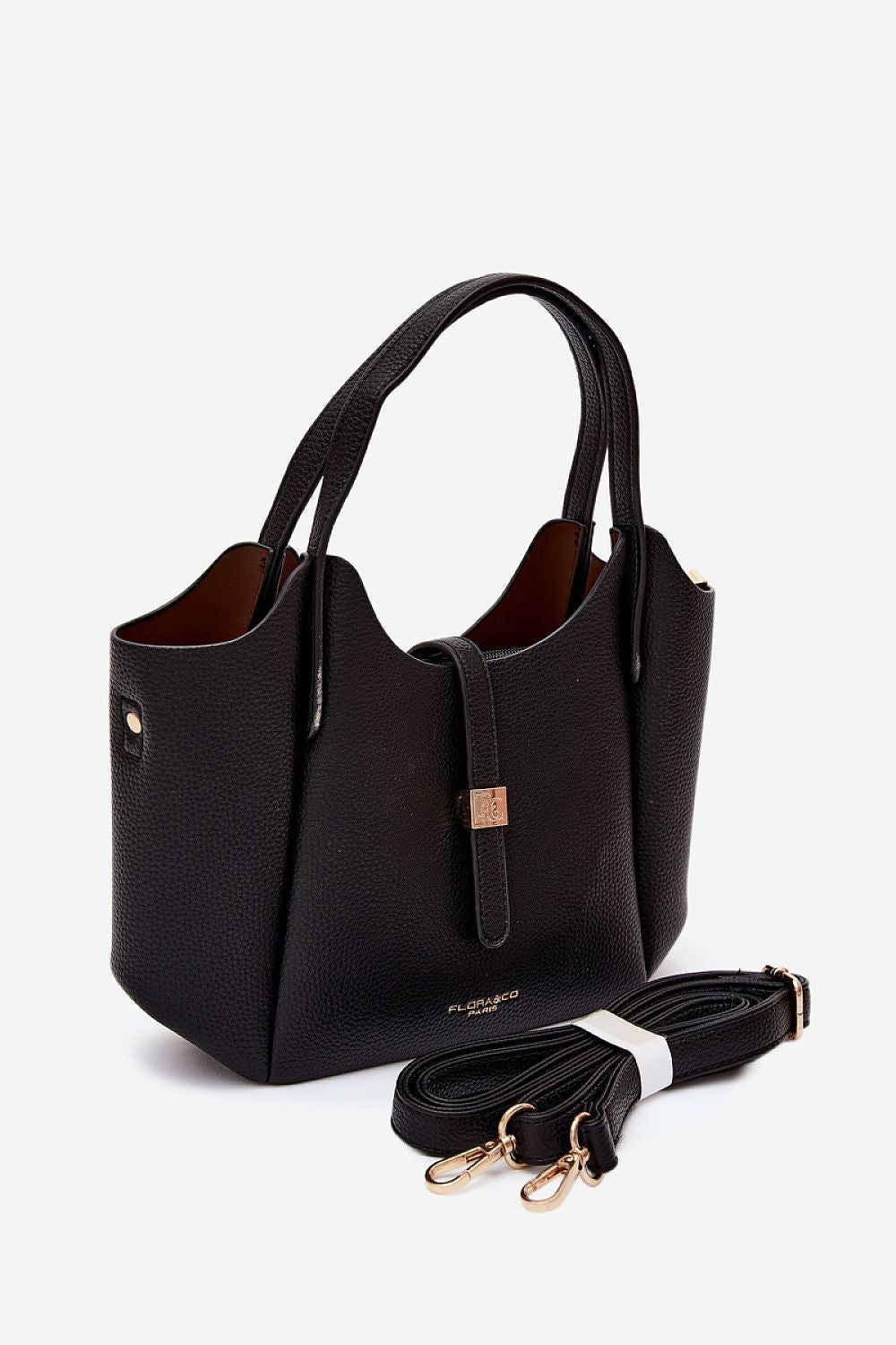 Sac Amarys en éco-cuir noir – vue produit 1