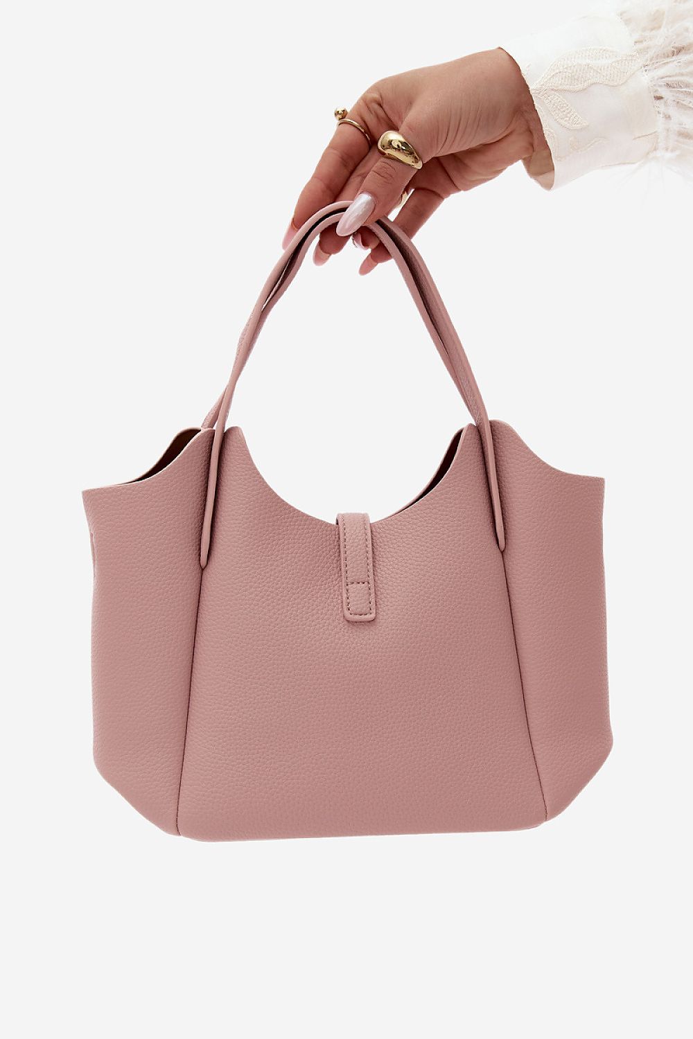 Sac Amarys en éco-cuir rose – vue produit 3