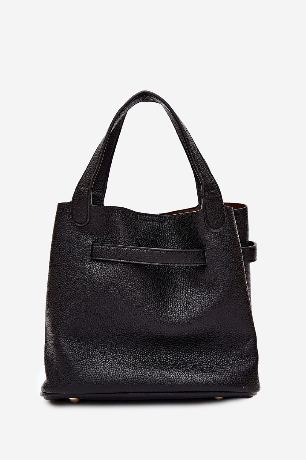 Sac Orélia structuré en éco-cuir noir – vue produit 3