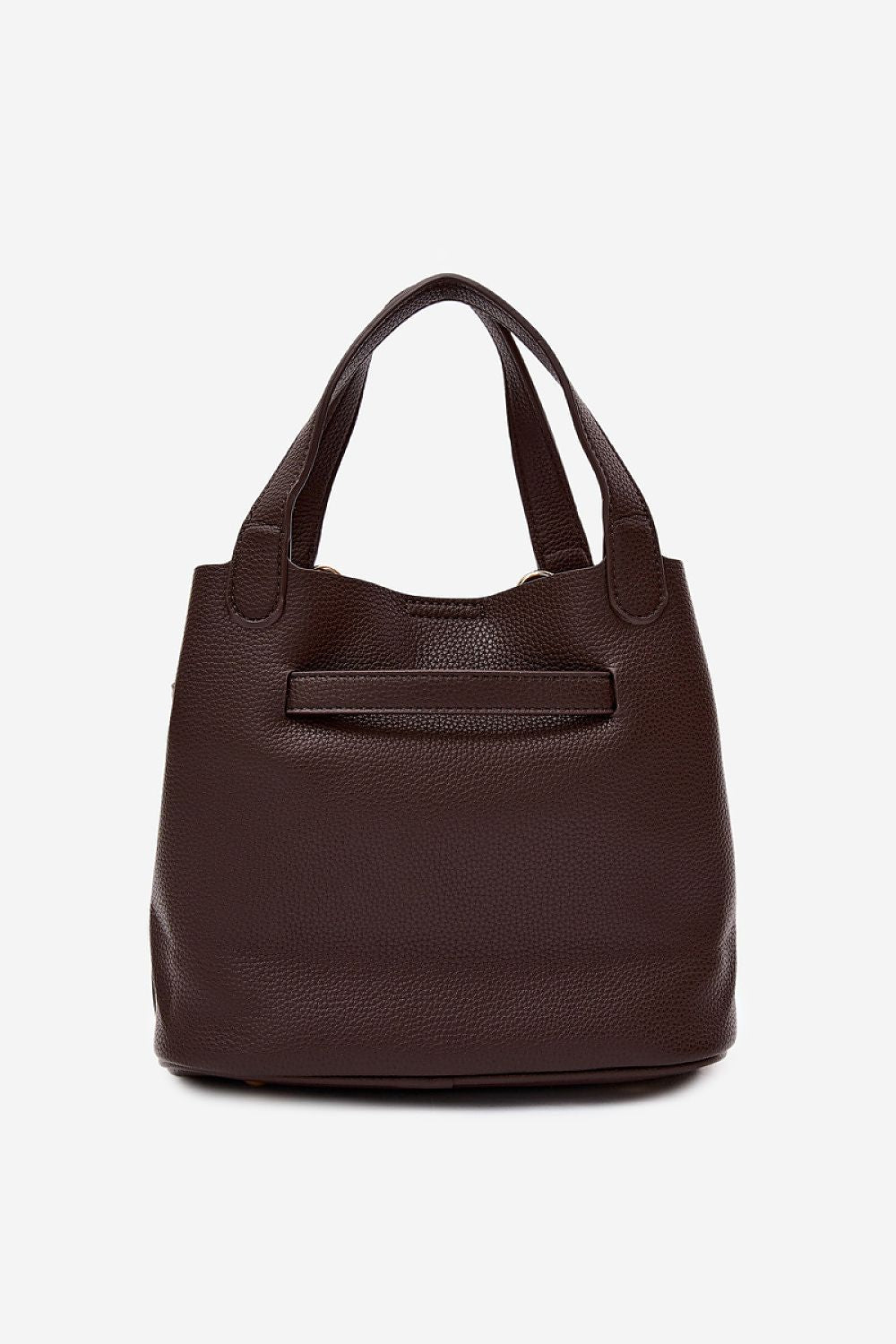 Sac Orélia structuré en éco-cuir marron – vue produit 3