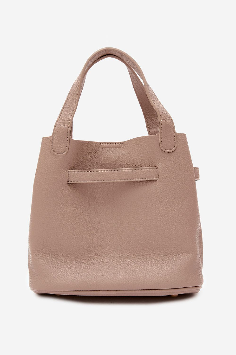 Sac Orélia structuré en éco-cuir beige – vue produit 3
