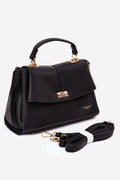 Sac Solya zippé en éco-cuir noir – vue produit 1