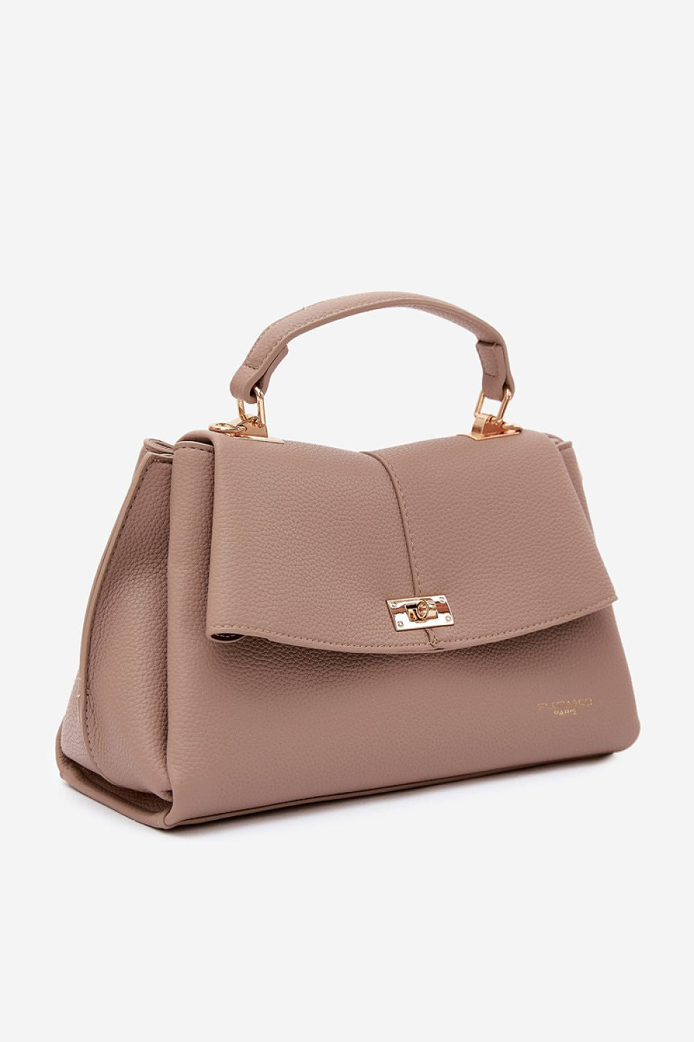 Sac Solya zippé en éco-cuir beige – vue produit 2