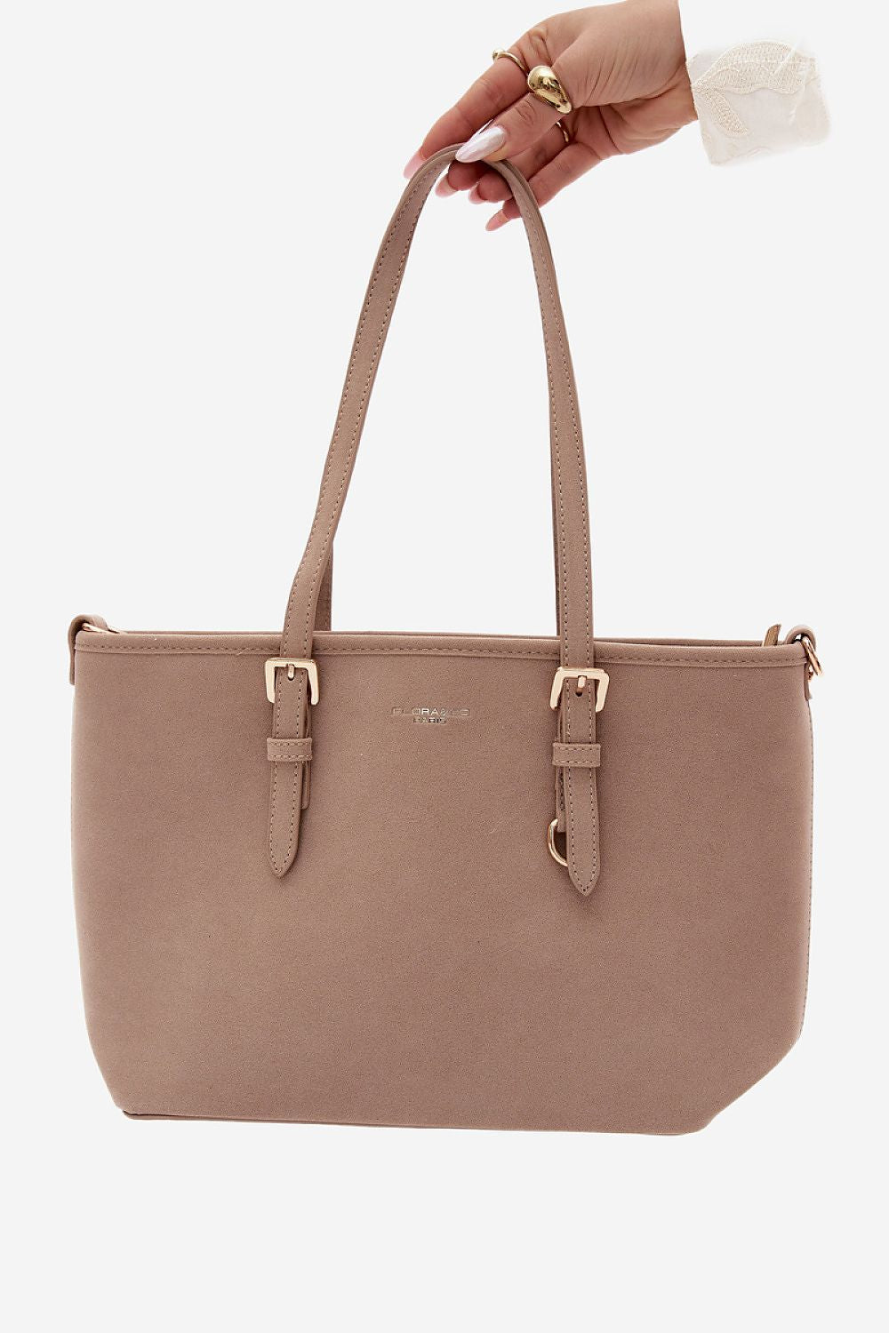 Sac cabas Ophéline effet suède beige – vue produit 2