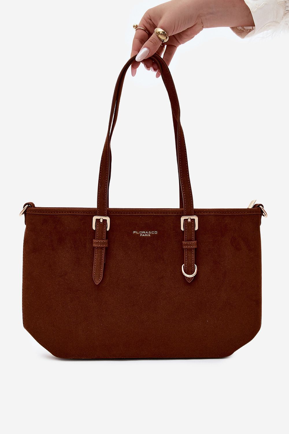 Sac cabas Ophéline effet suède marron – vue produit 1