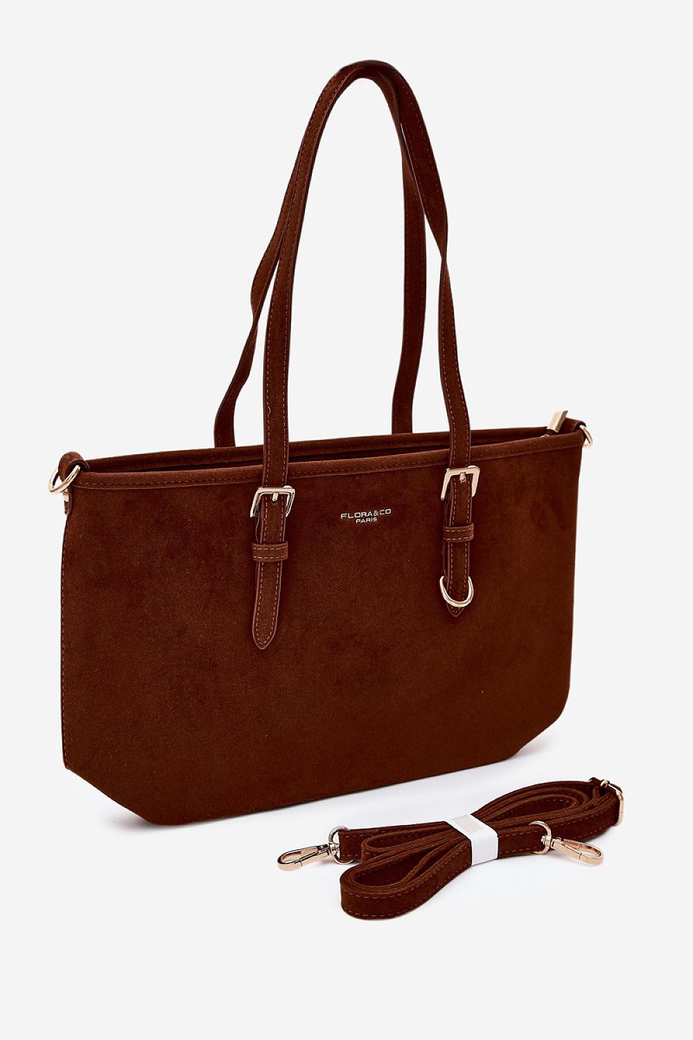 Sac cabas Ophéline effet suède marron – vue produit 3