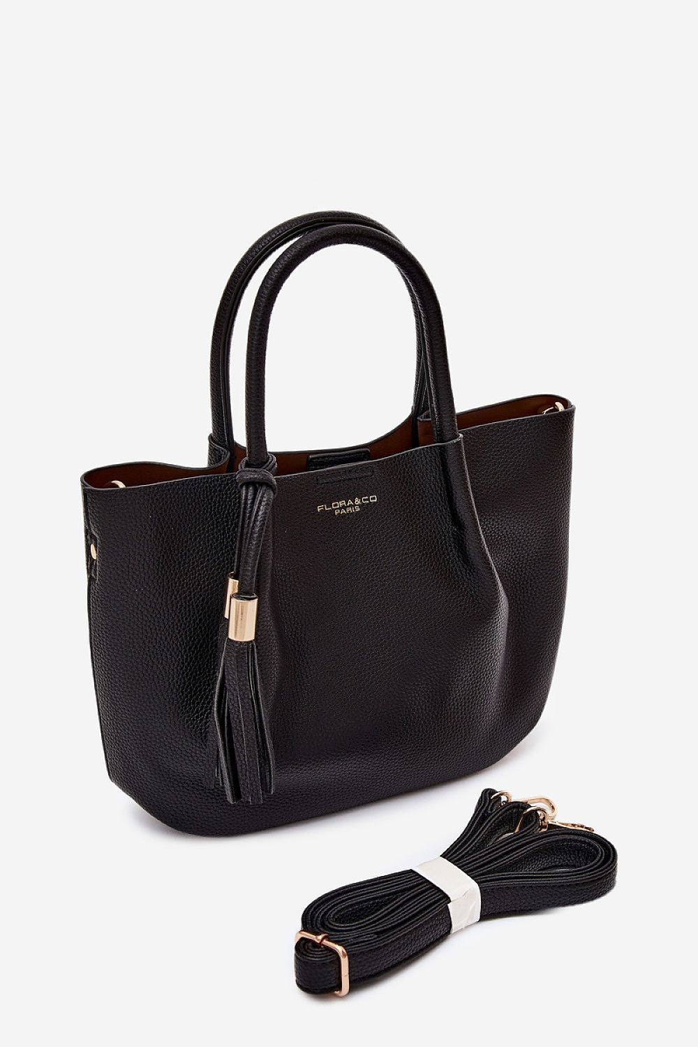Sac Séréna en similicuir noir – vue produit 1