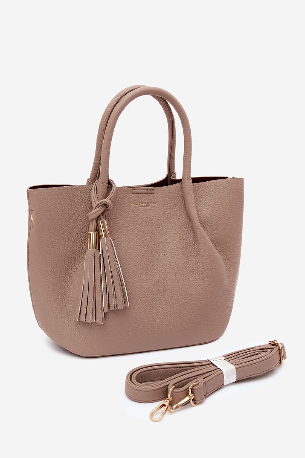 Sac Séréna en similicuir beige – vue produit 1