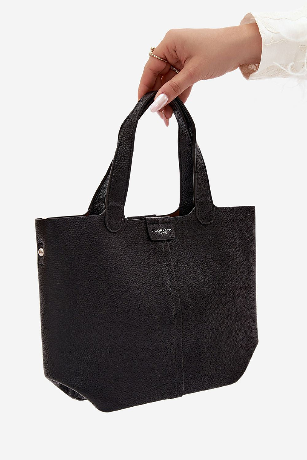 Sac Embria en similicuir noir – vue produit 2