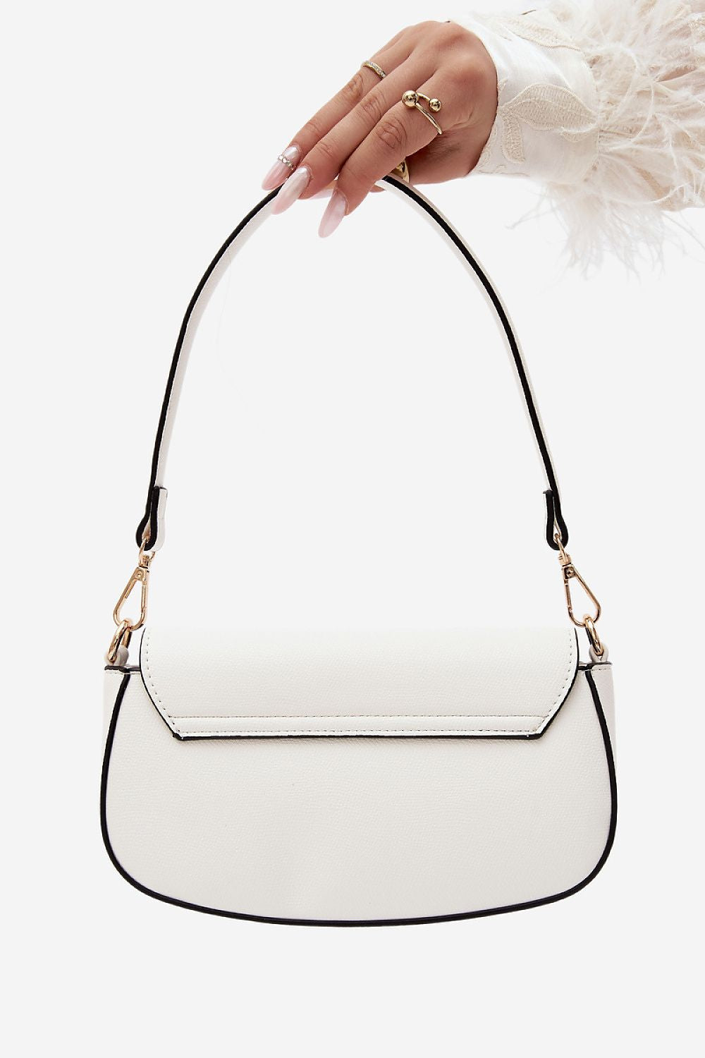 Sac Rosalia en similicuir blanc – vue produit 3