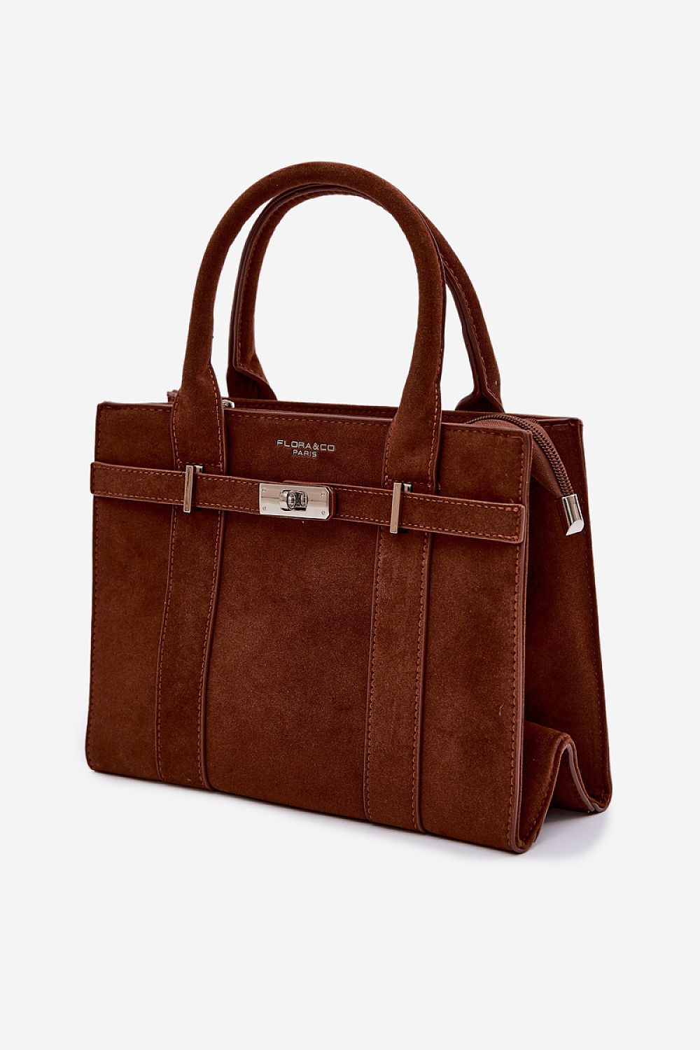 Sac Elviane en suédine marron – vue produit 2