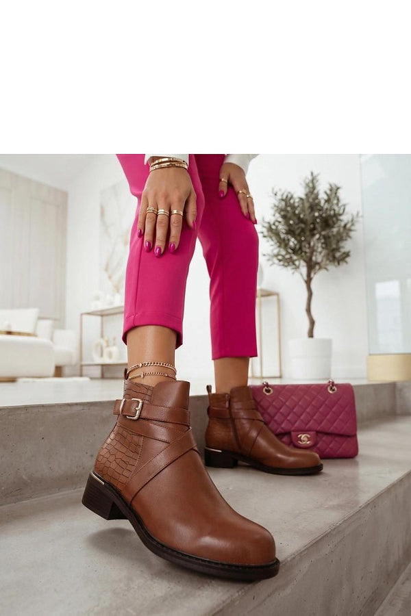 Bottines Hysélia à boucle et détail talon