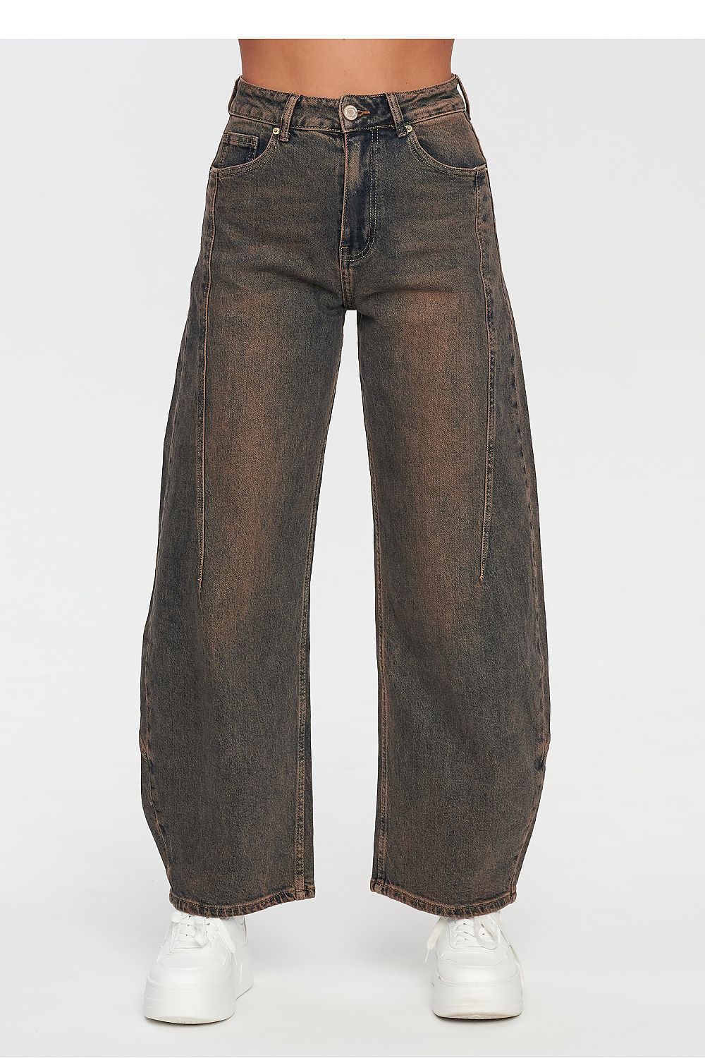 Jean Elysia wide leg bleu rétro