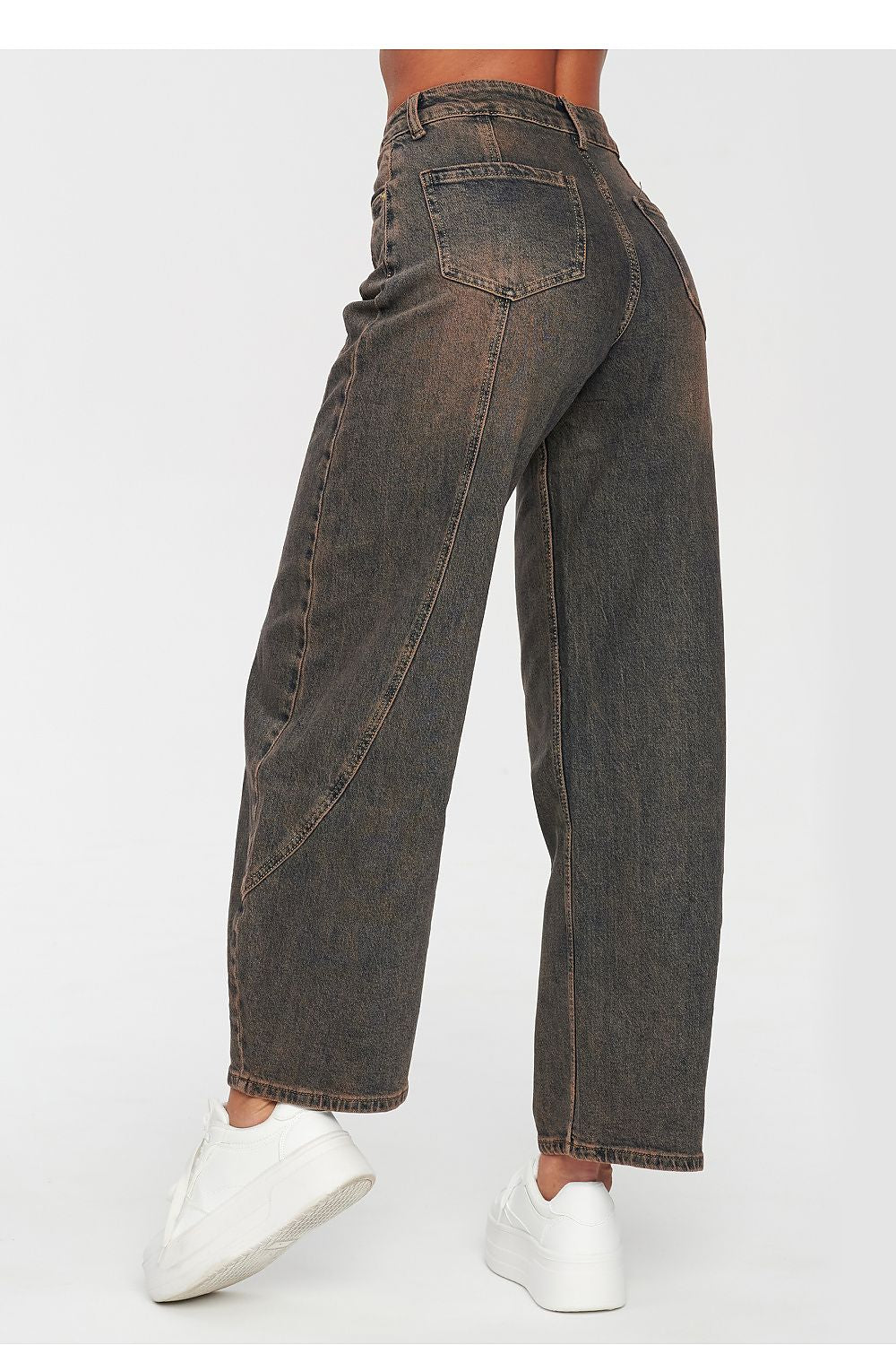 Jean Elysia wide leg bleu rétro