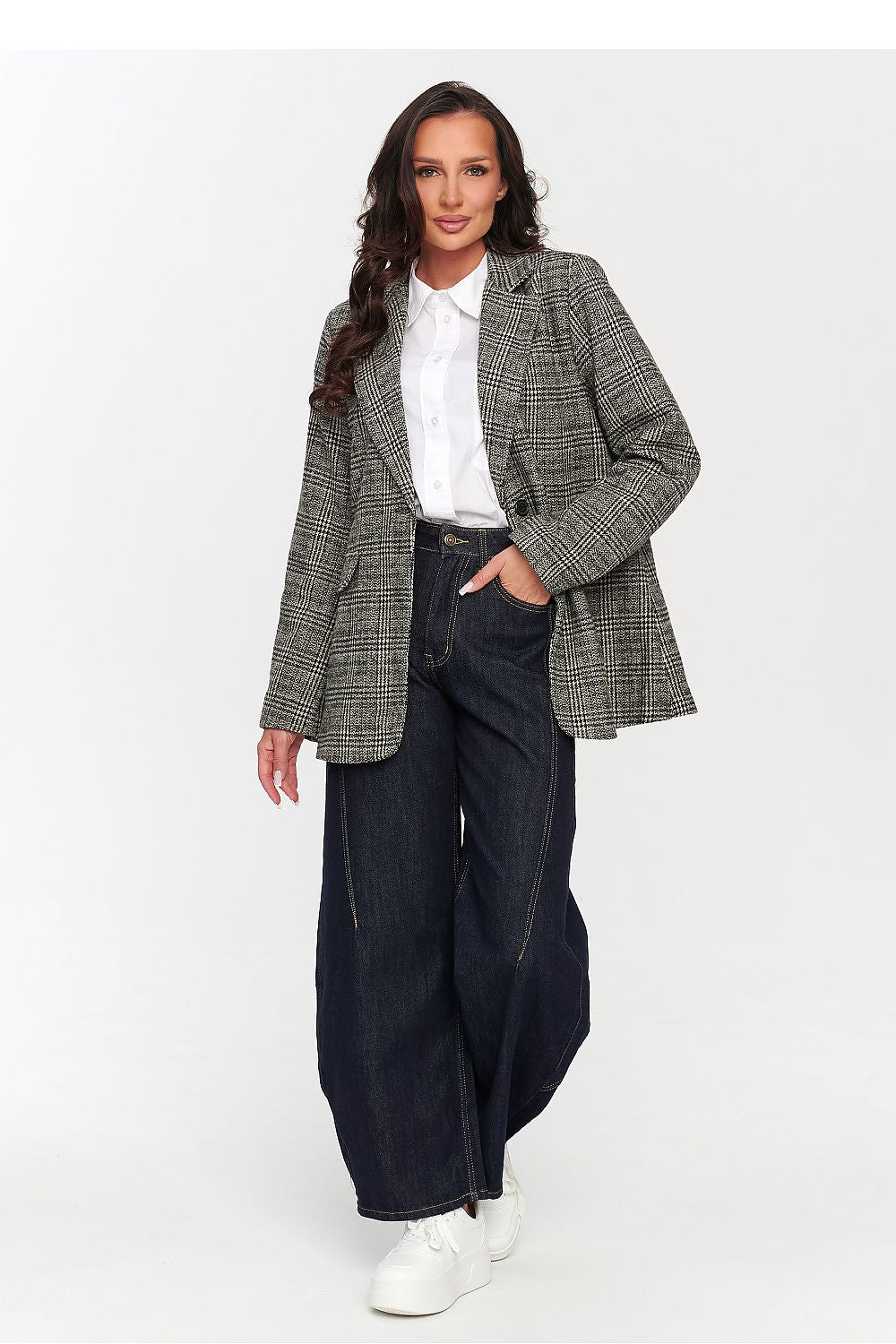 Jean Elysia wide leg bleu foncé
