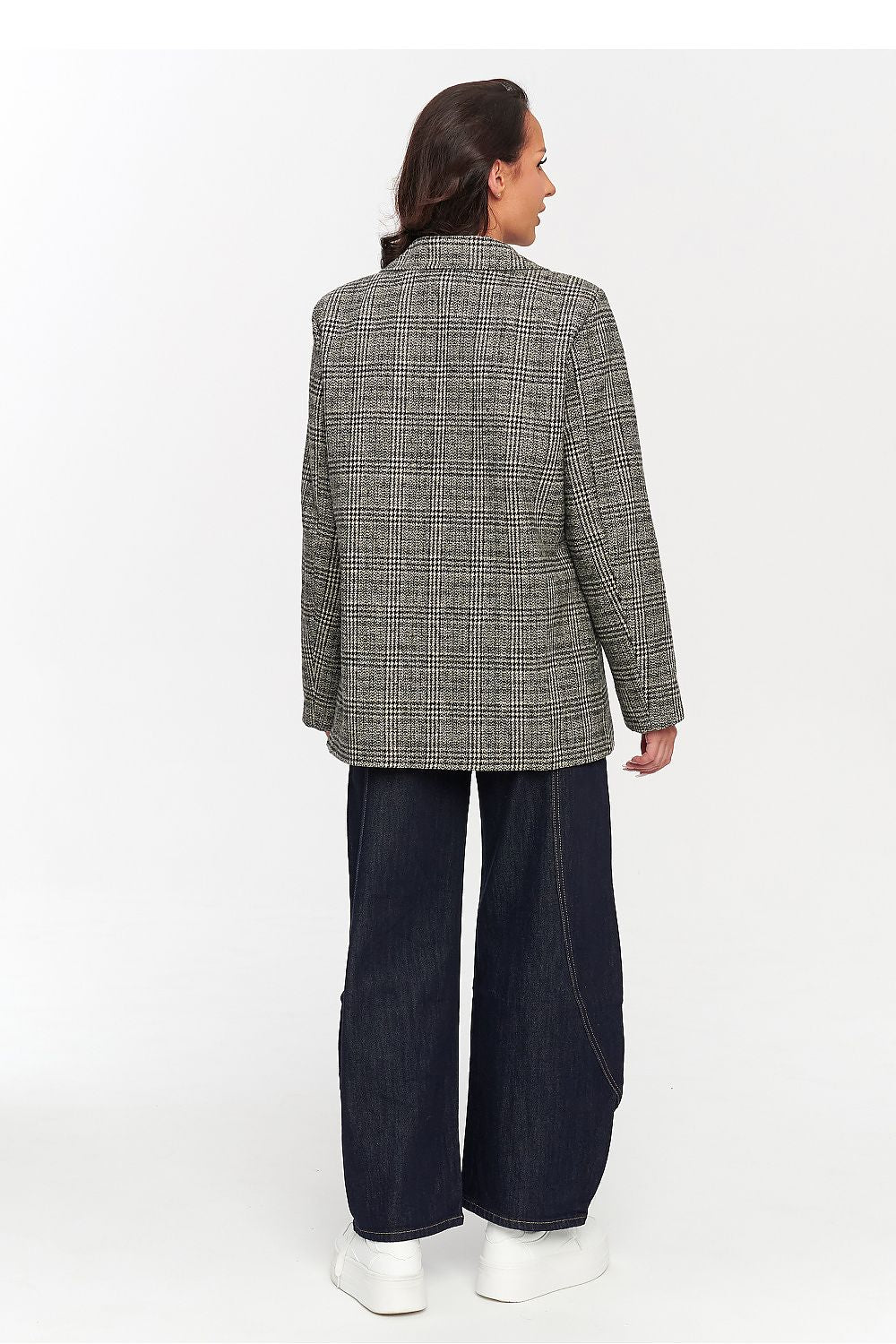 Blazer Solène à motif gris – Nolyah Paris