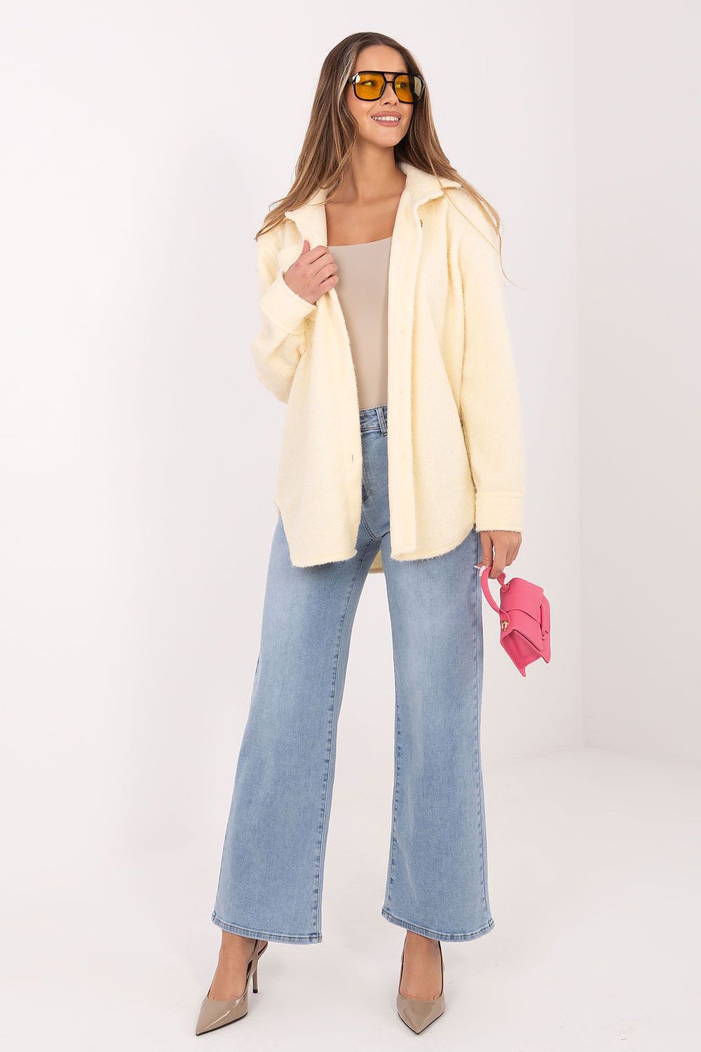 Veste Orsina bouclée jaune – vue produit 2