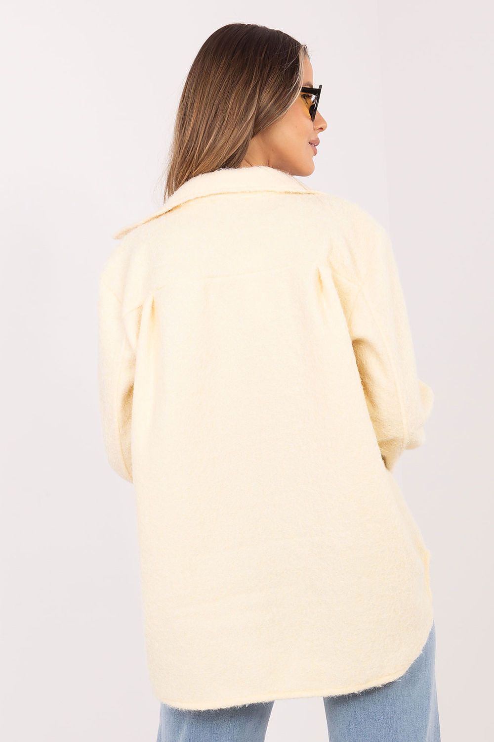 Veste Orsina bouclée jaune – vue produit 3