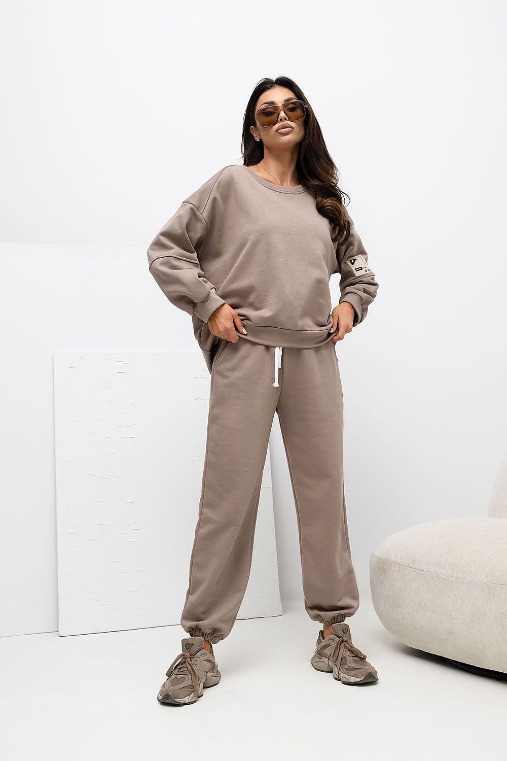 Ensemble Solaya beige sweat et pantalon – Nolyah Paris