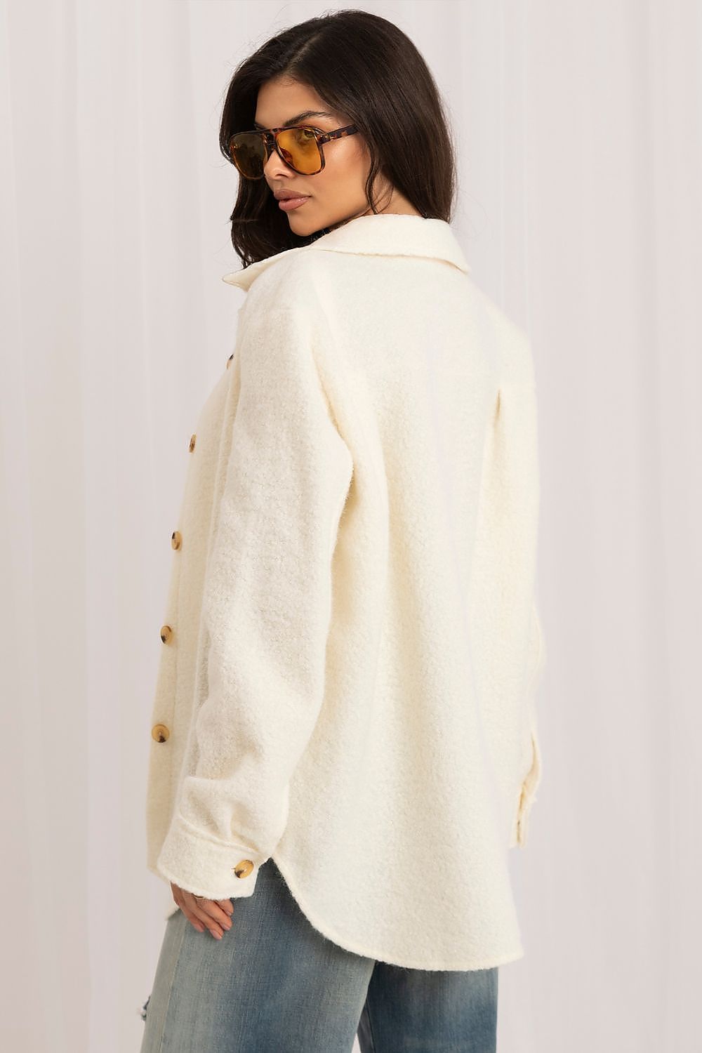 Veste Orsina bouclée beige – vue produit 3