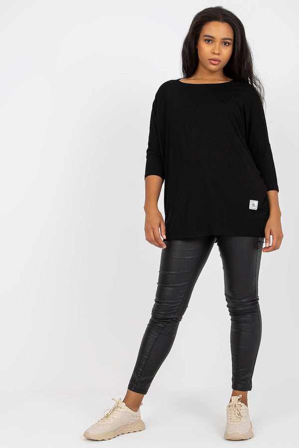 Blouse Gélyne Curvy col bateau manches 3/4
