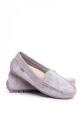 Célia Grey Suede Loafers
