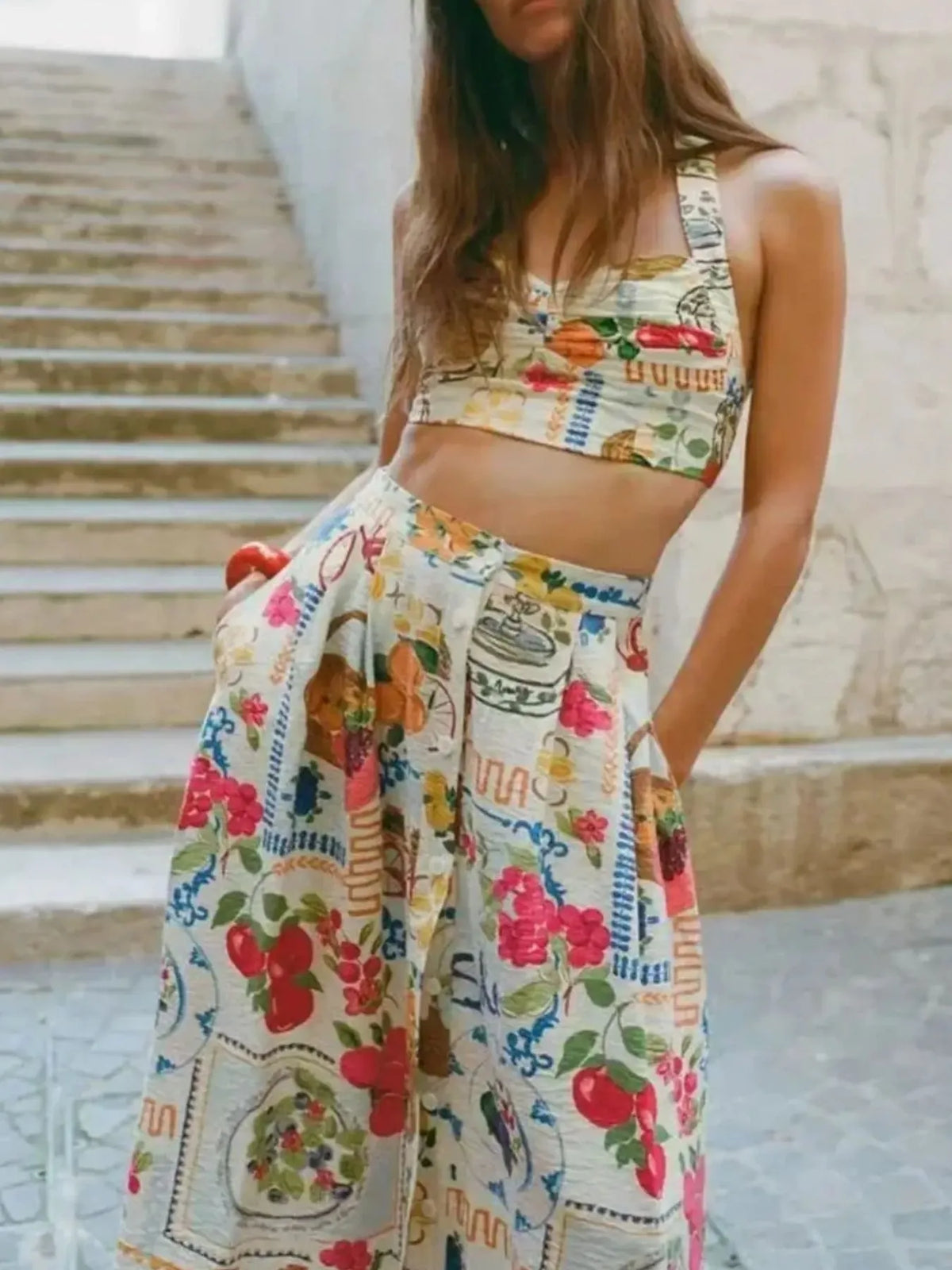 Ensemble Flora caraco et jupe – photo produit 1