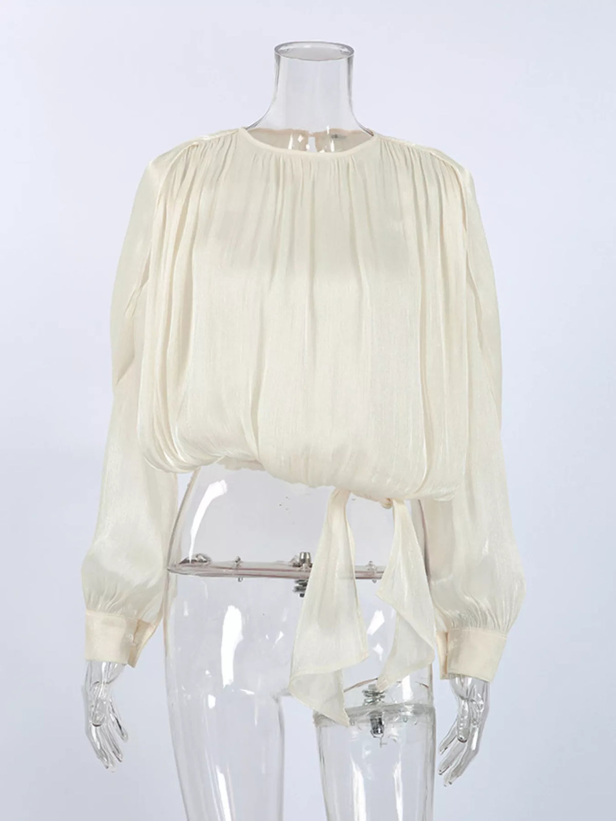 Blouse Zéphira – manches longues à nœud – photo produit 7