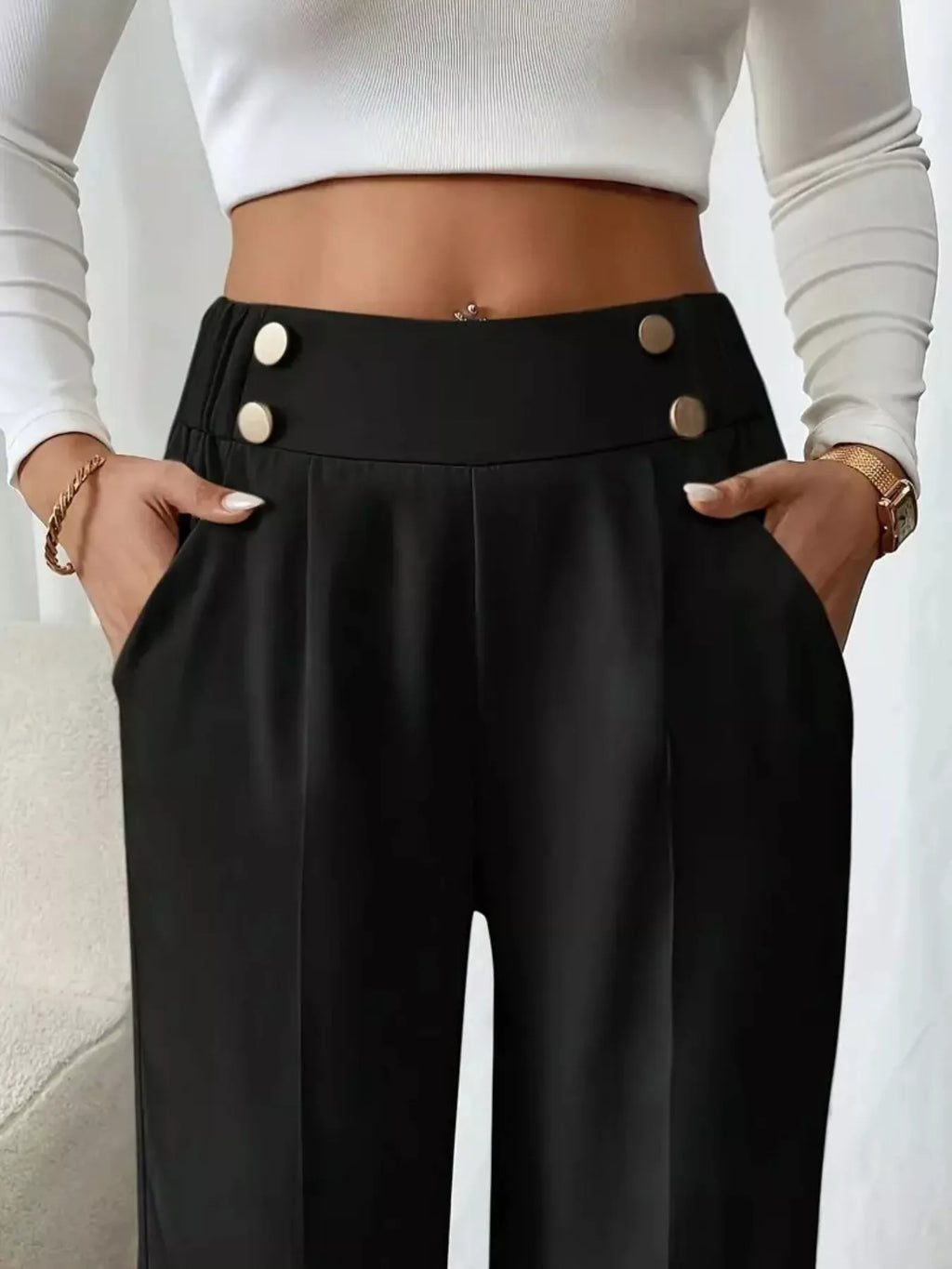 Pantalon Moya large taille haute – photo produit 8