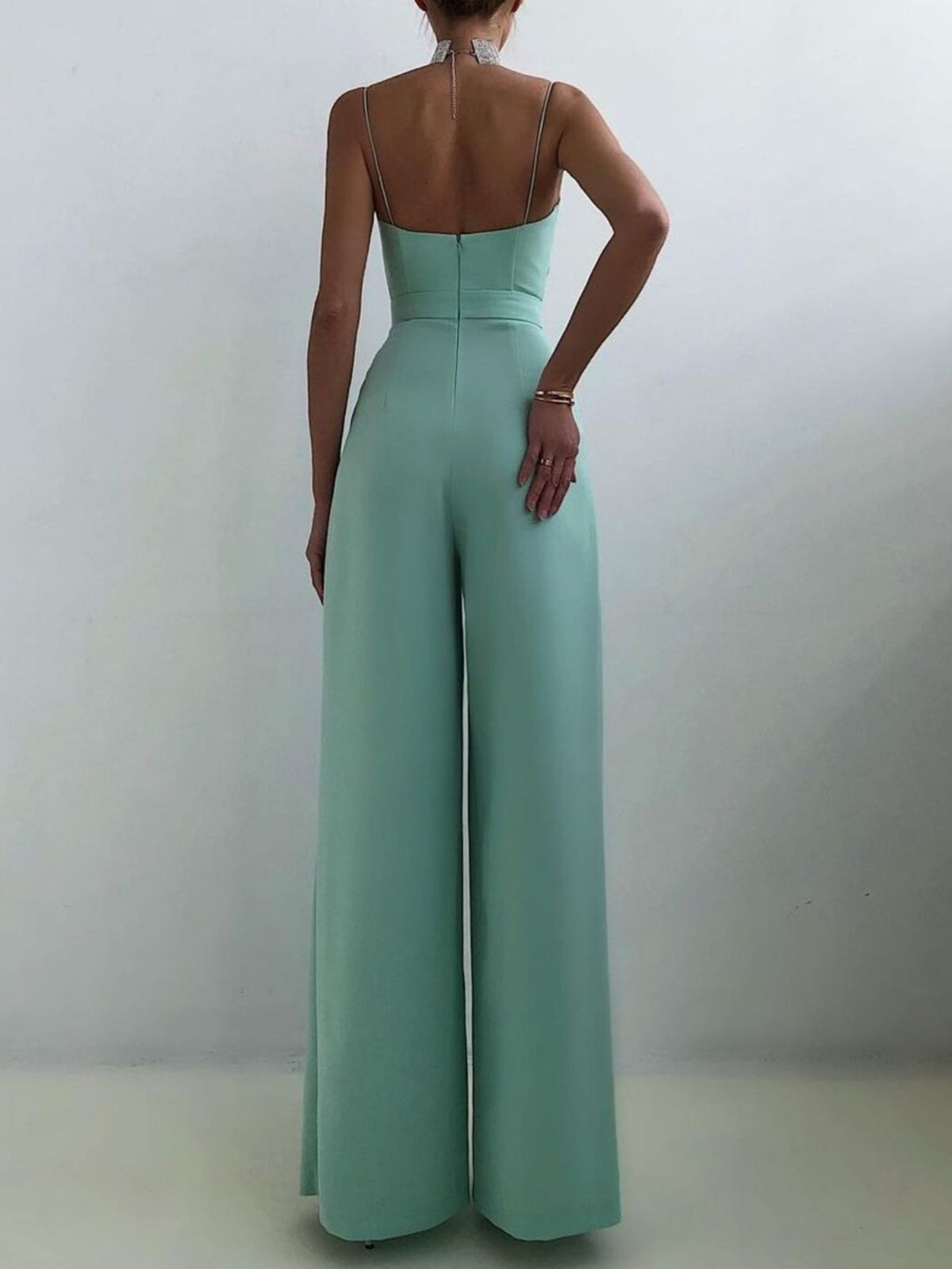Combinaison Néria – pantalon large à fines bretelles grande taille – photo produit 7