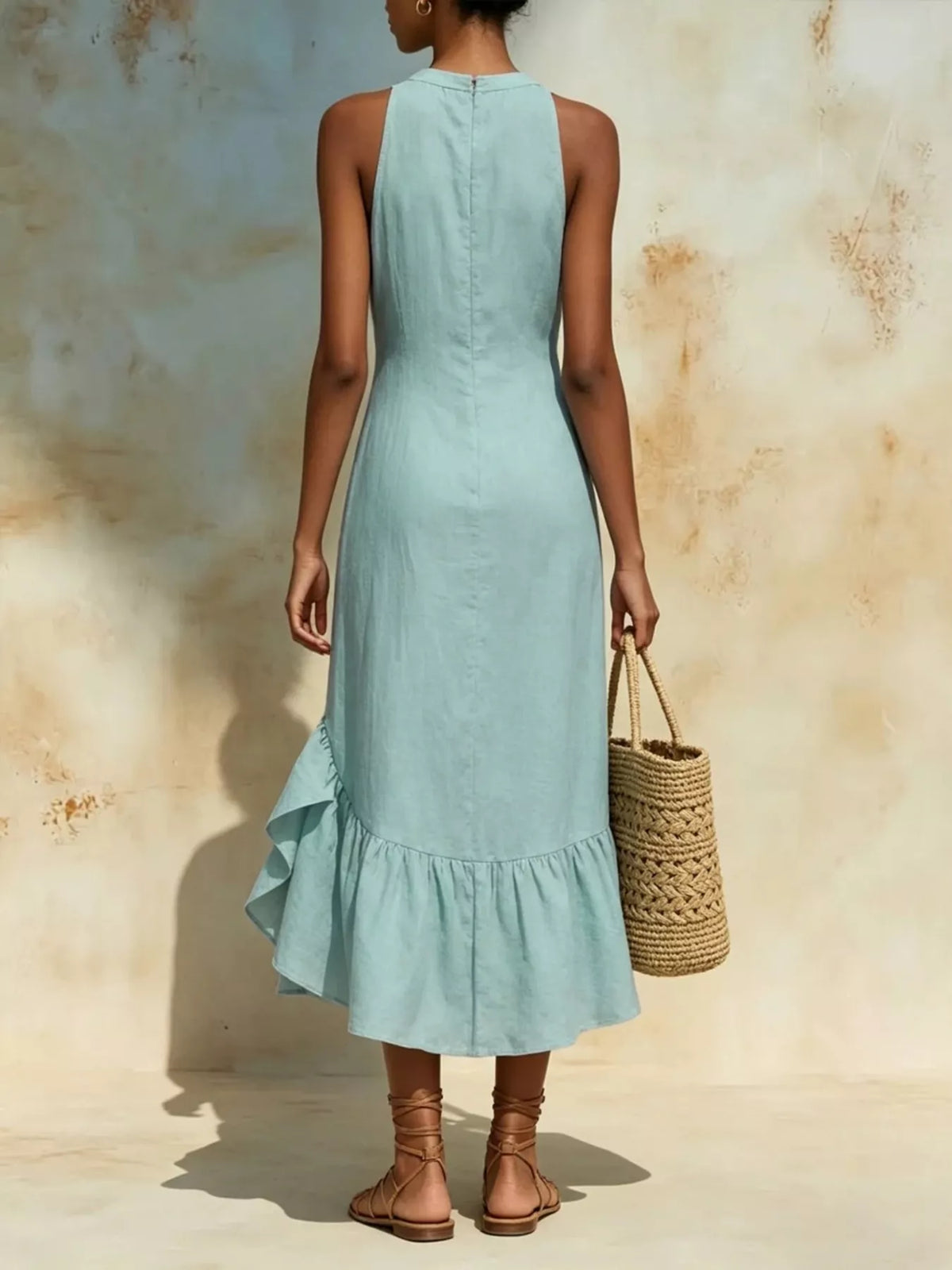 Robe midi Lylou volantée – photo produit 5