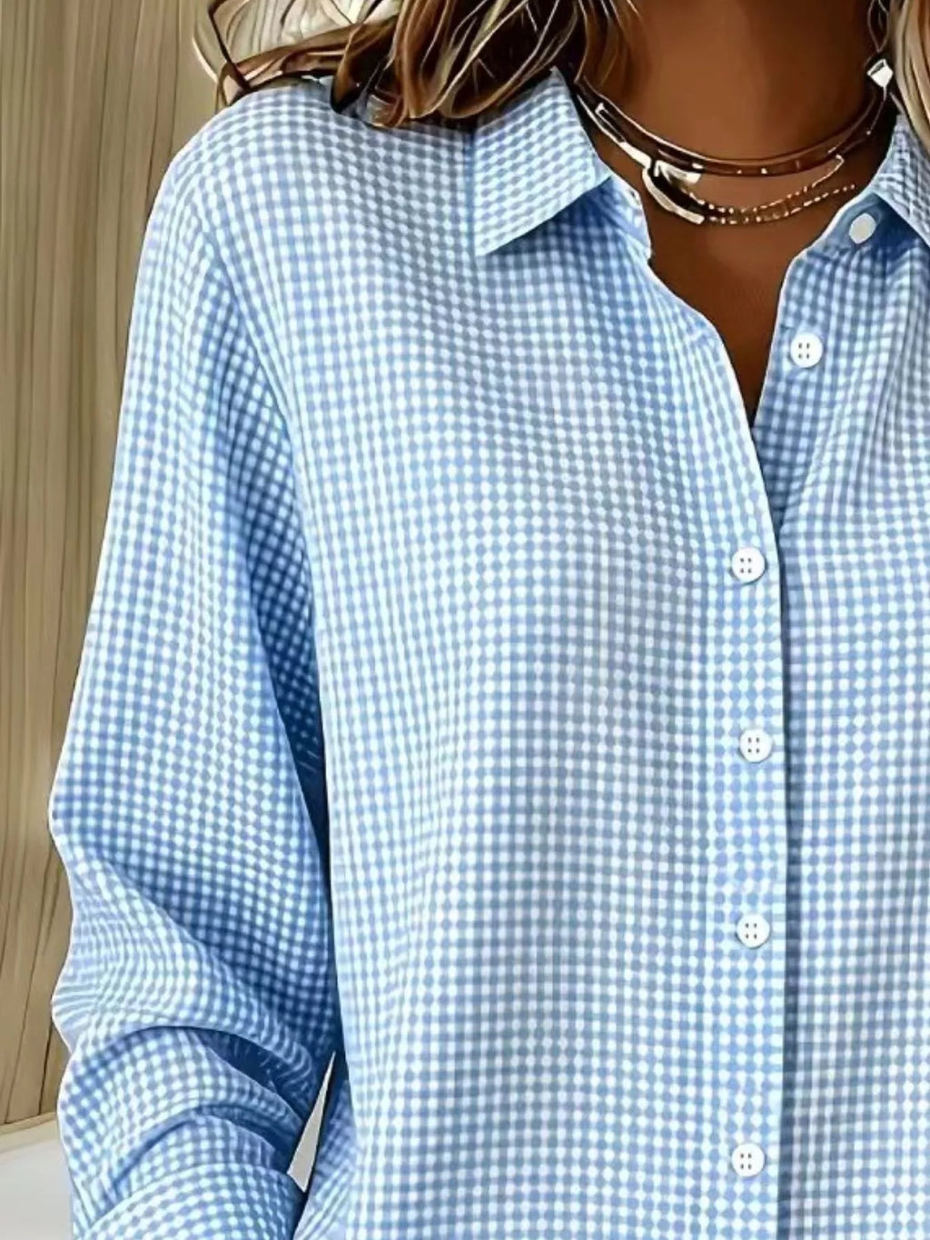 Chemise Clara à carreaux – photo produit 4