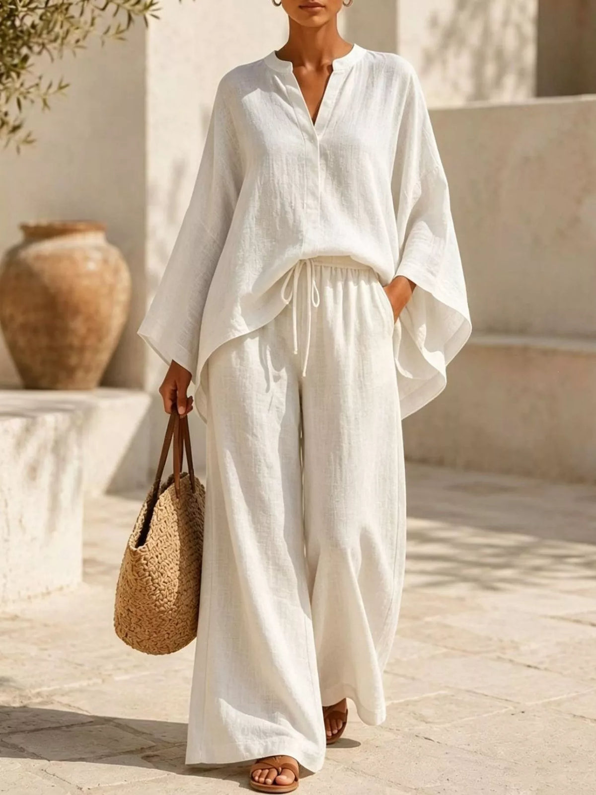 Ensemble Alana col cranté et pantalon – photo produit 3