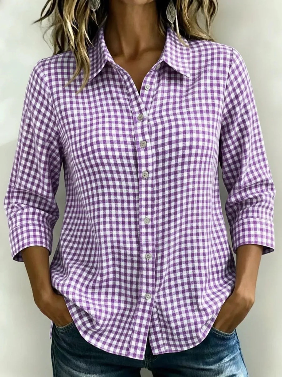 Chemise Céliane à carreaux – photo produit 8