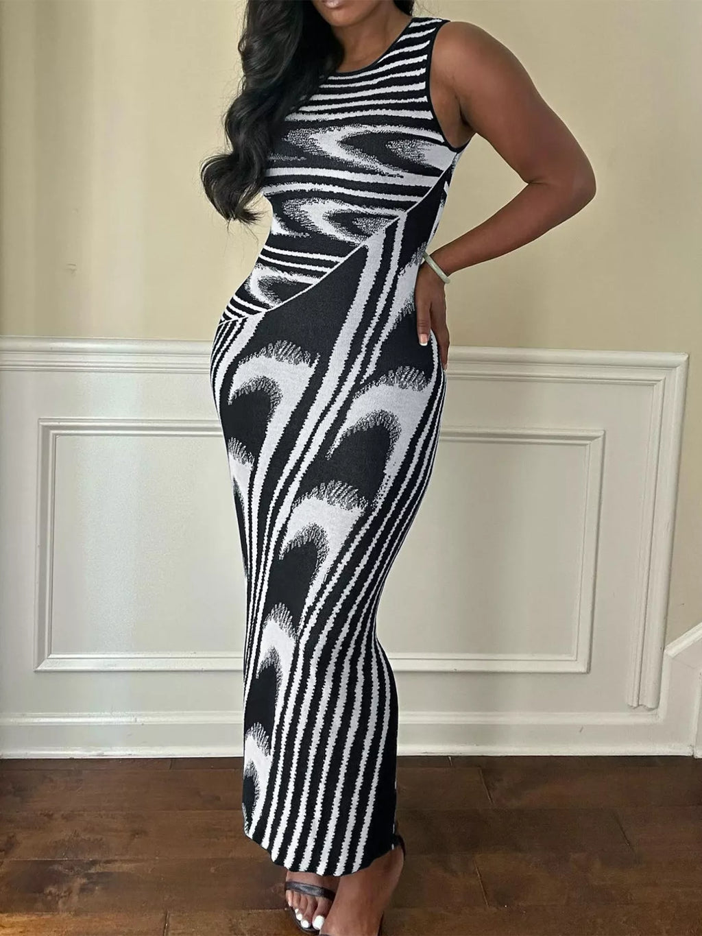 Robe longue Maya moulante – photo produit 1