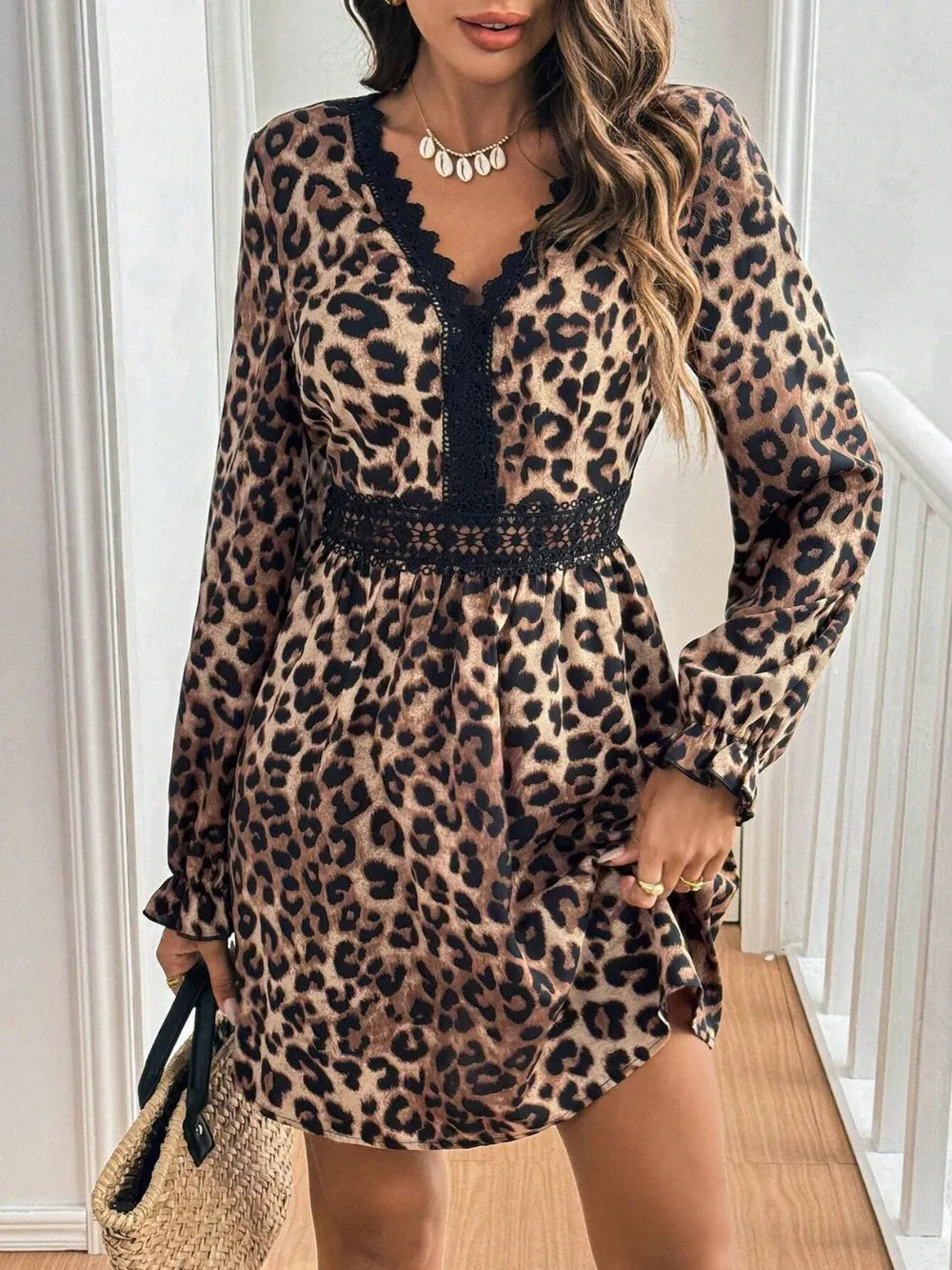 Robe courte Kenza léopard – photo produit 4