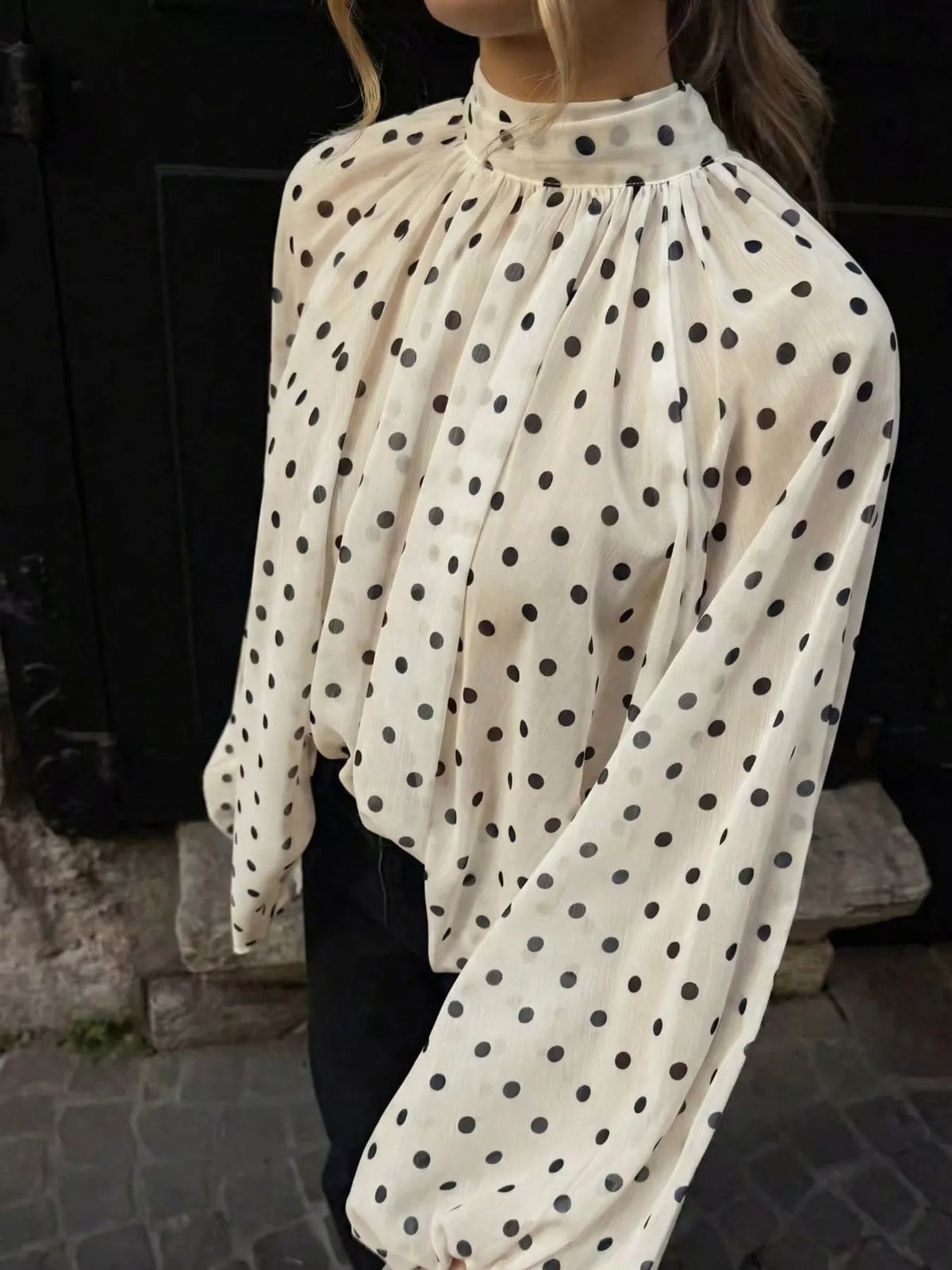Blouse Clara à pois – photo produit 1