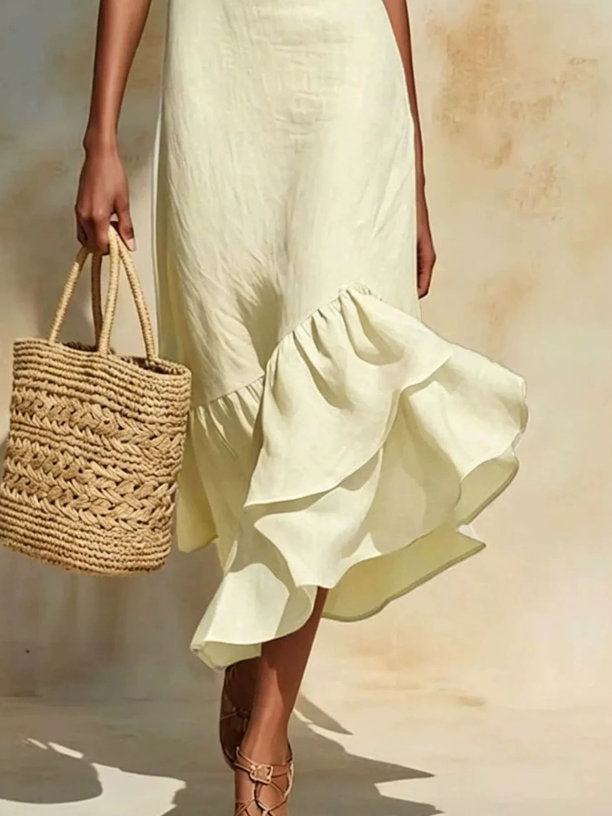 Robe midi Lylou volantée – photo produit 2