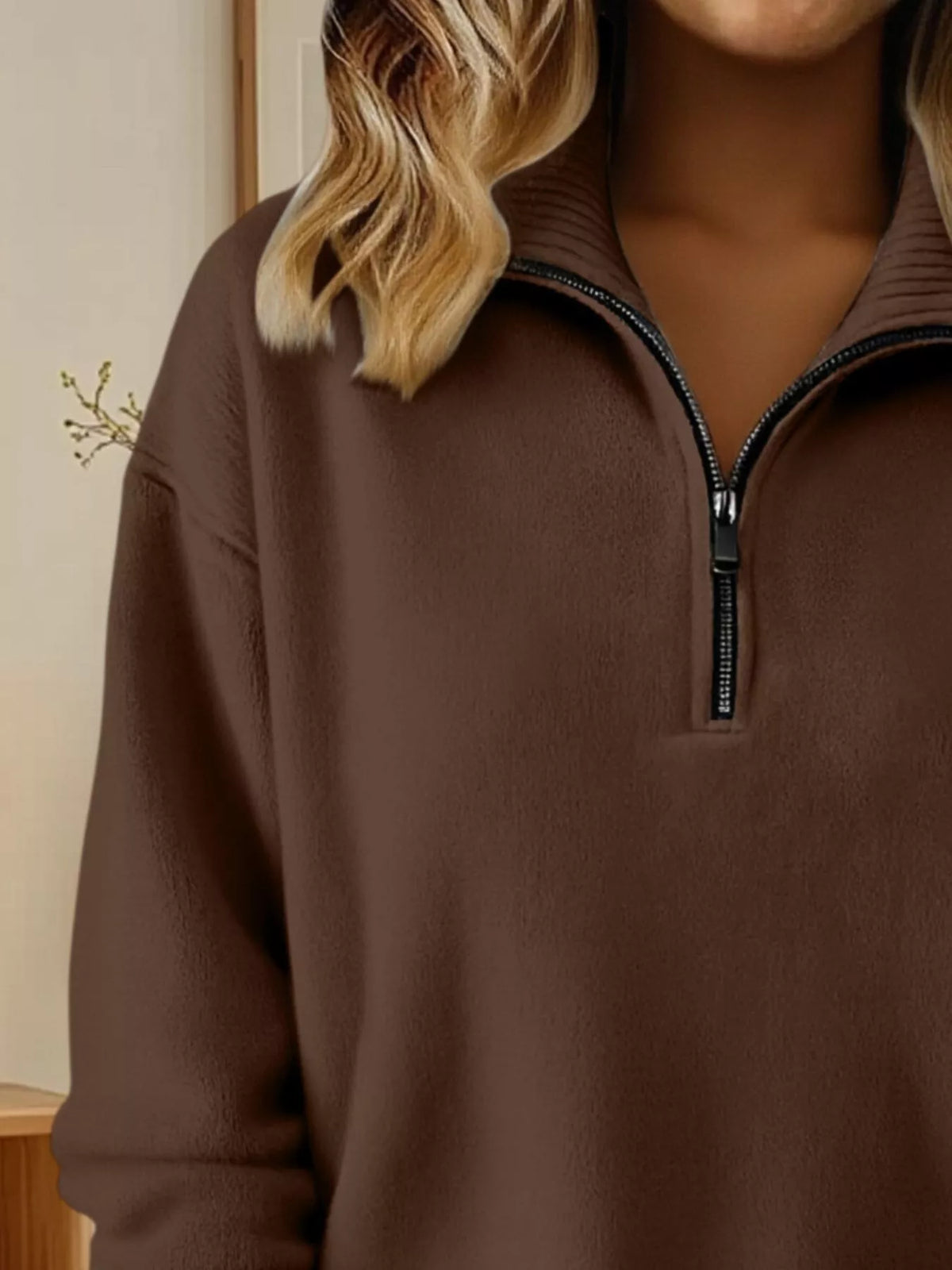 Pull Nina demi-zip grande taille – photo produit 5