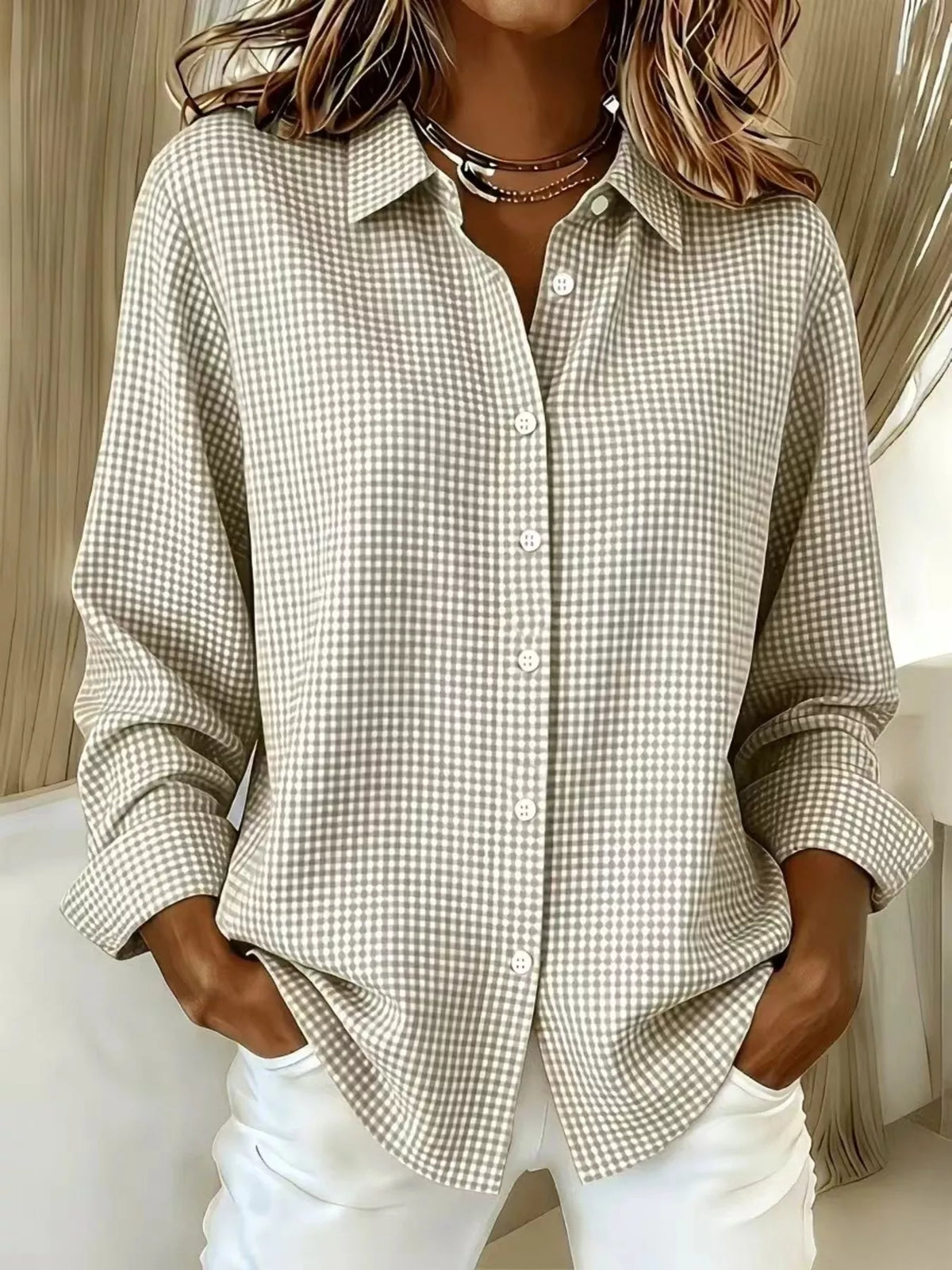 Chemise Clara à carreaux – photo produit 7