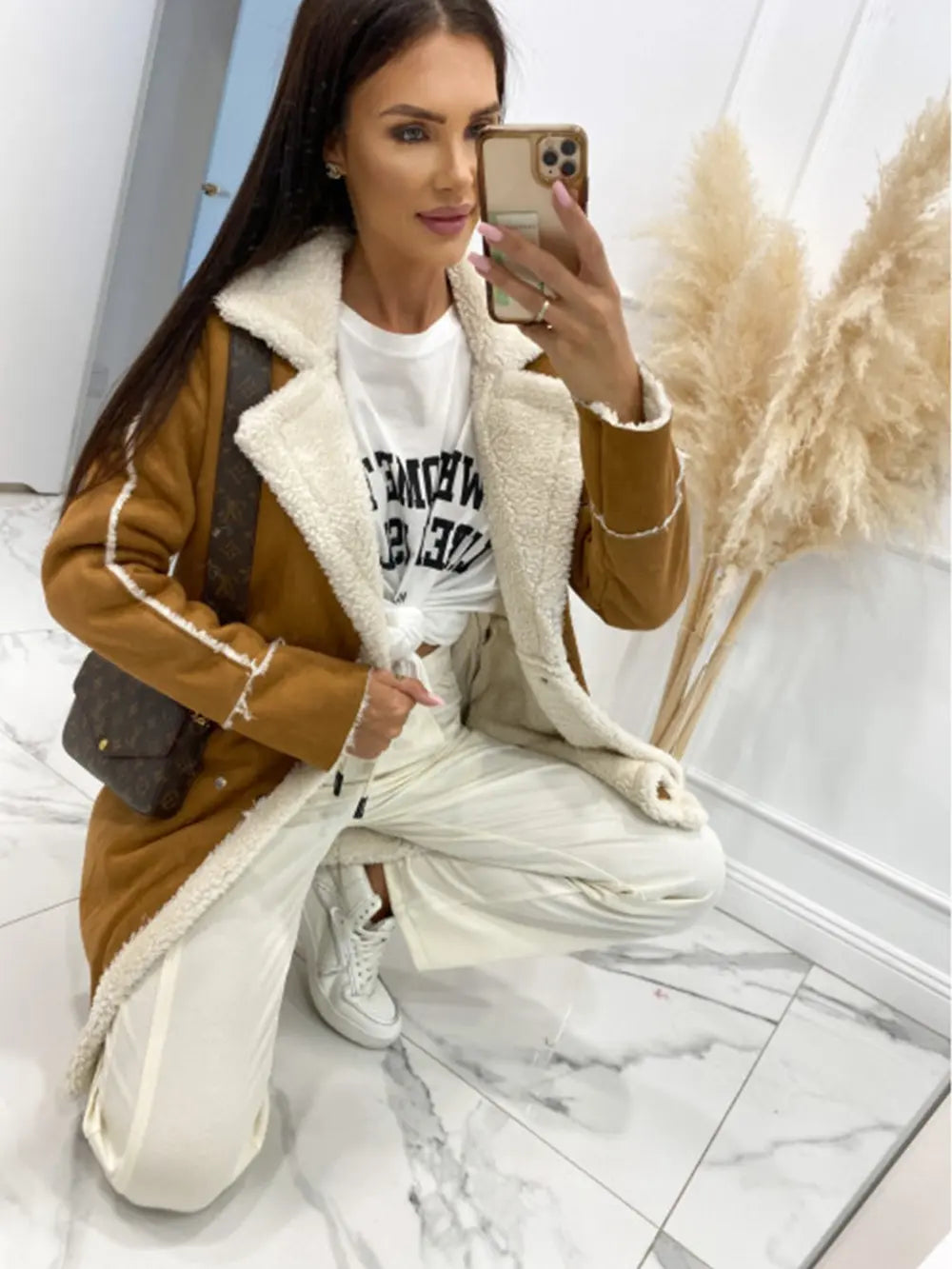 Manteau – Naëlle boutonné coutures apparentes – photo produit 2