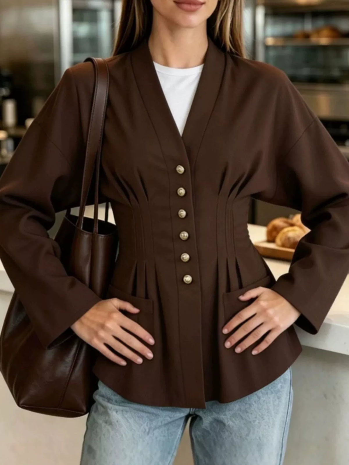 Blouse Soléane plissée – photo produit 3
