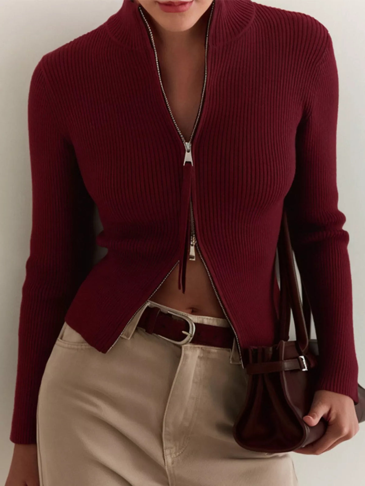 Gilet Clara côtelé zippé – photo produit 4
