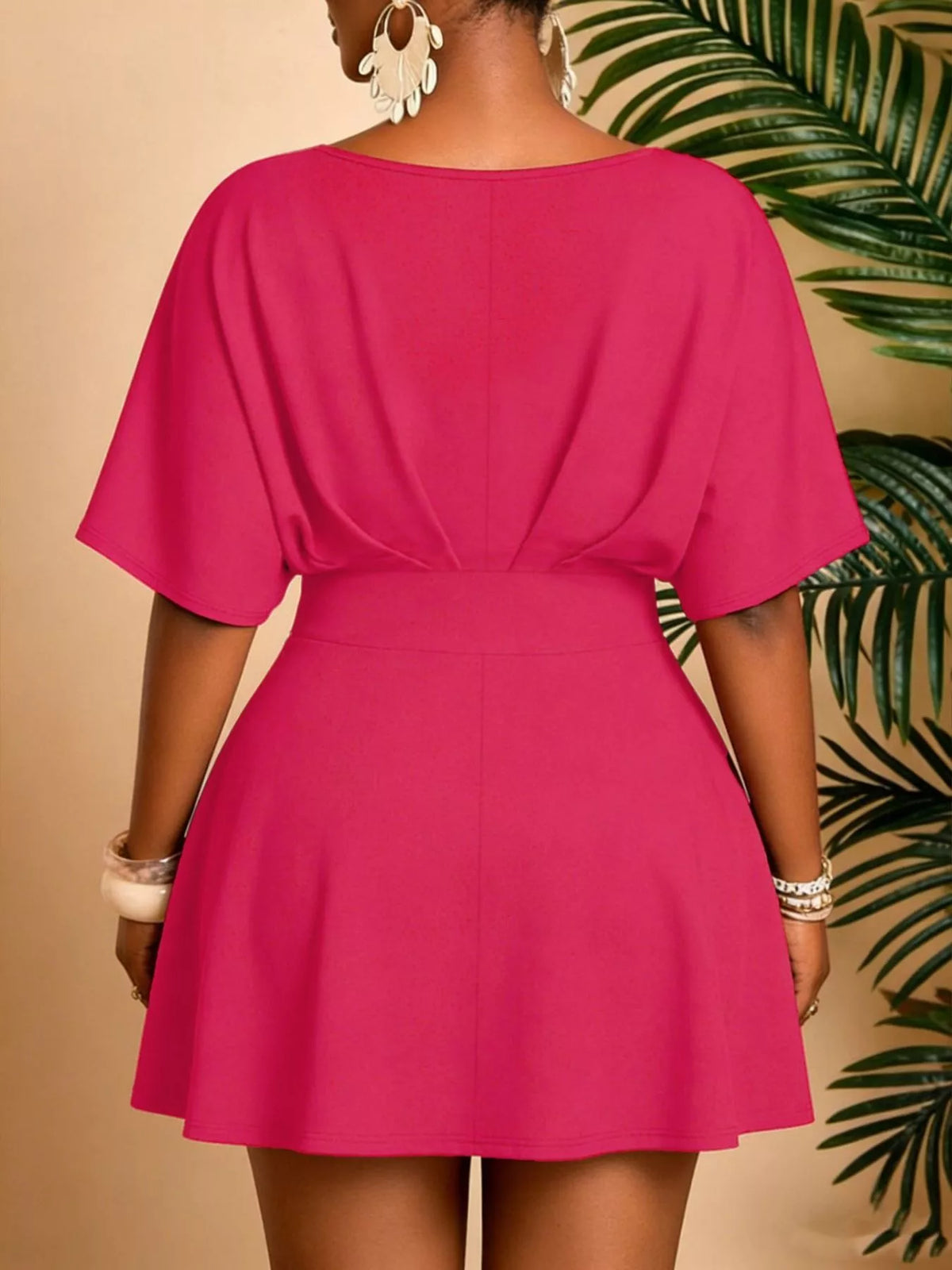 Robe – Liviane courte col grande taille – photo produit 5