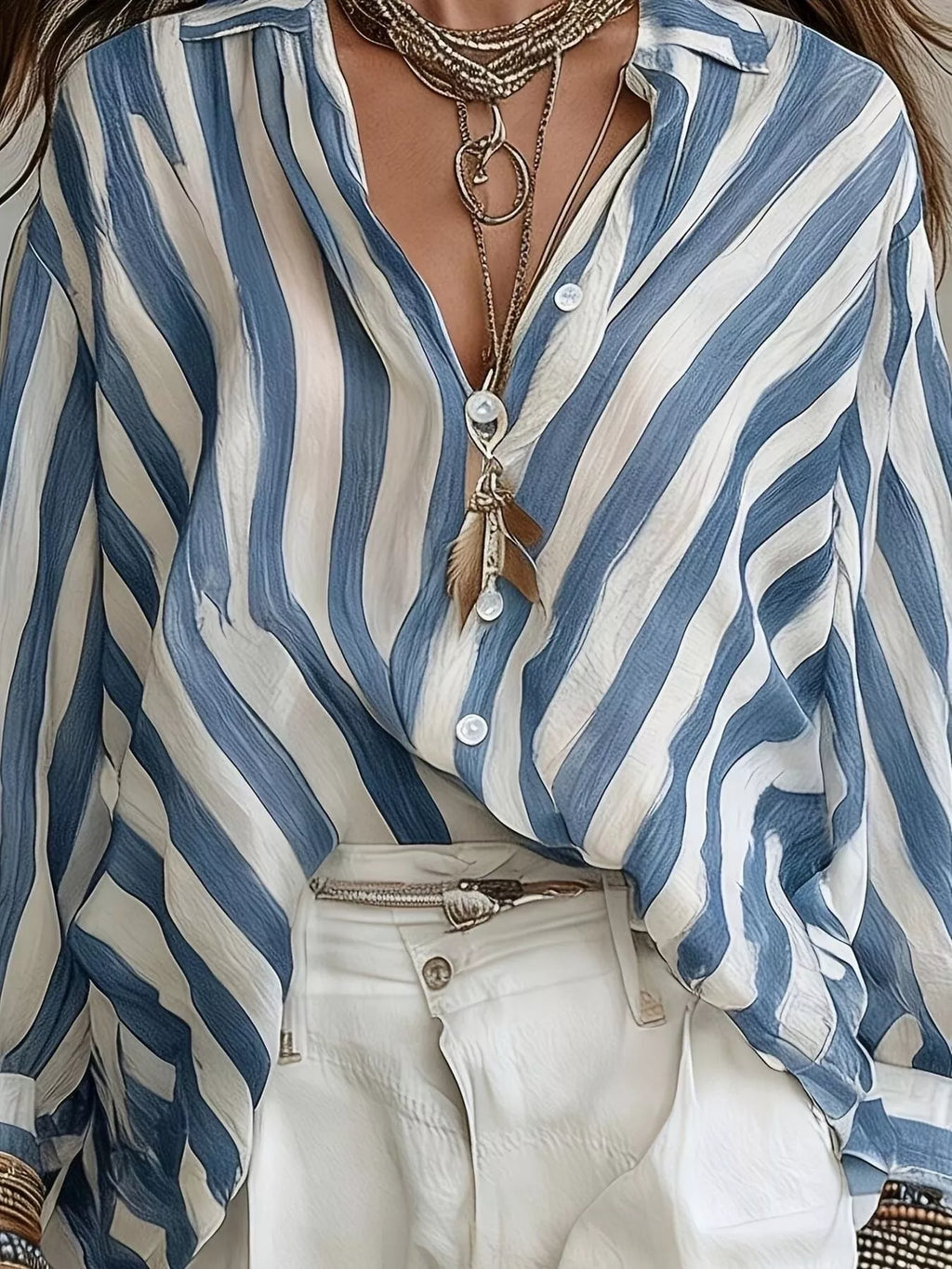 Chemise Maya rayée ample – photo produit 7