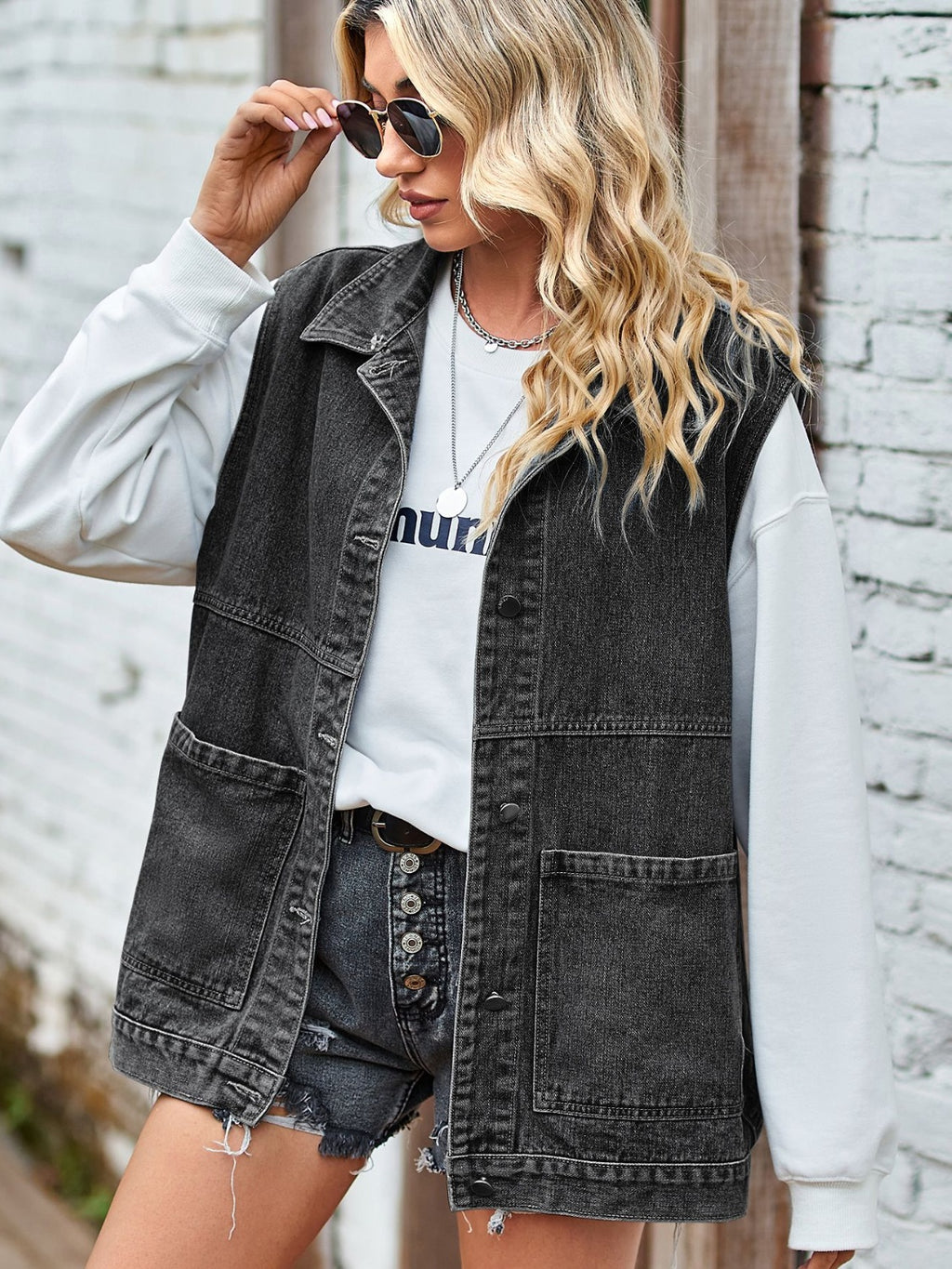Veste Carla en jean sans manches – photo produit 6