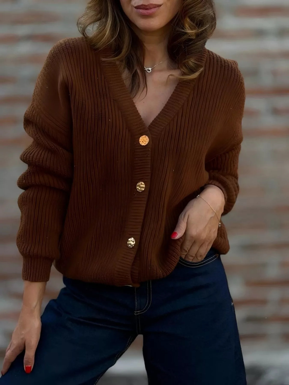 Gilet Zoé en maille grande taille – photo produit 4